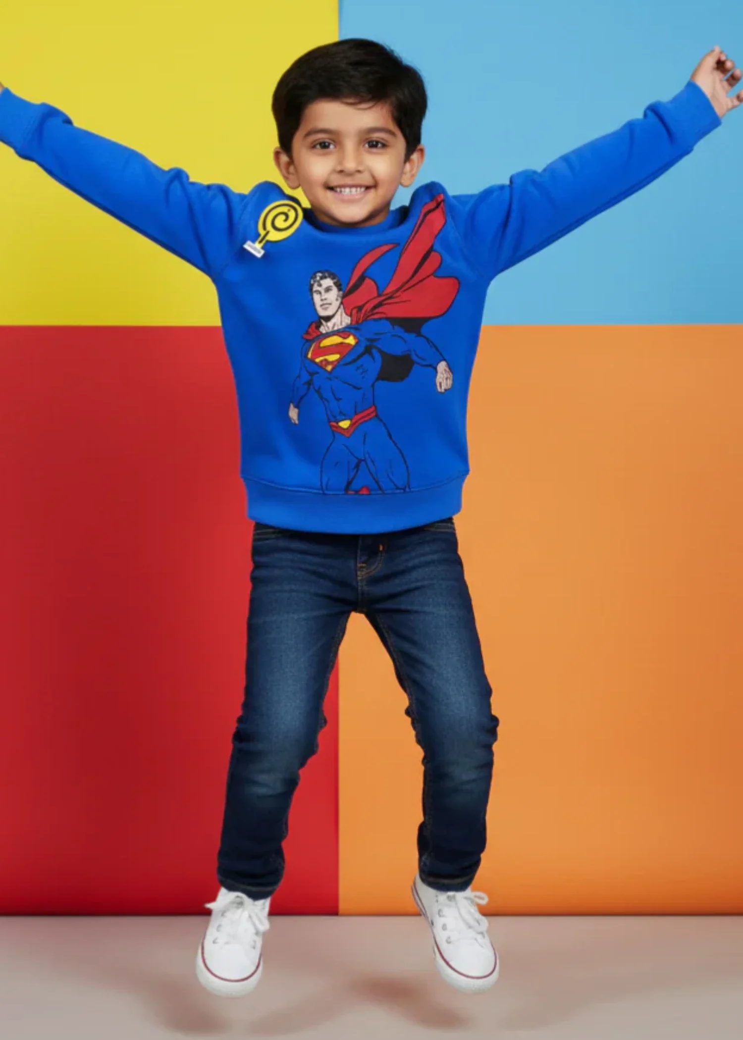 fleece Sweatshirt in Royal blue