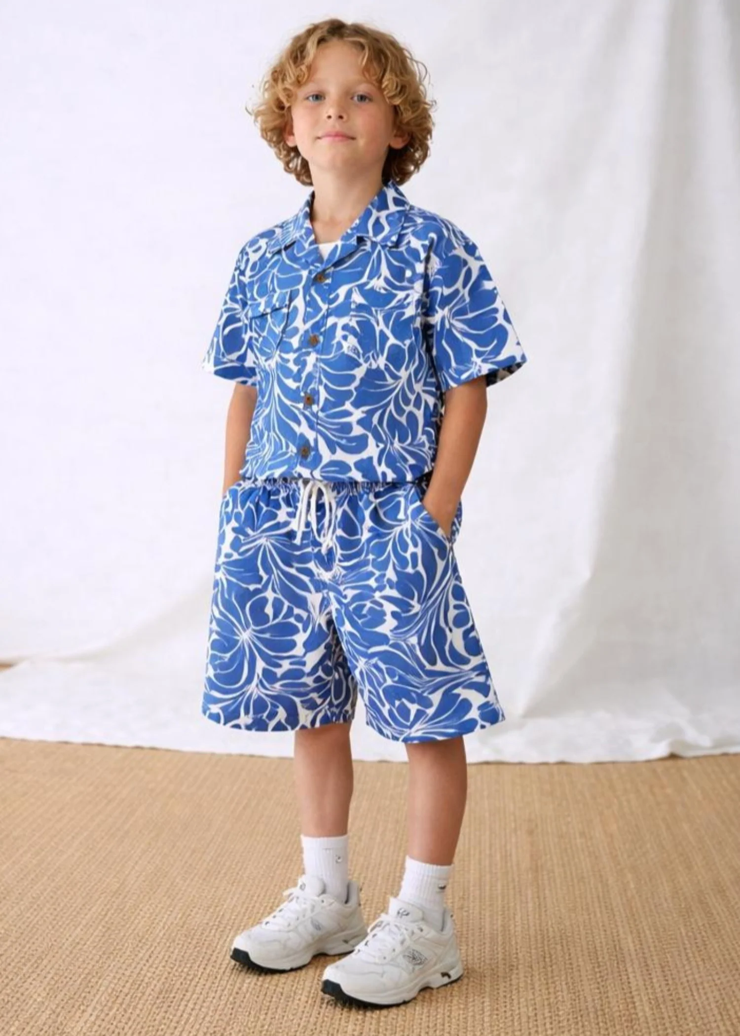 Co ord Sets in Royal blue, white