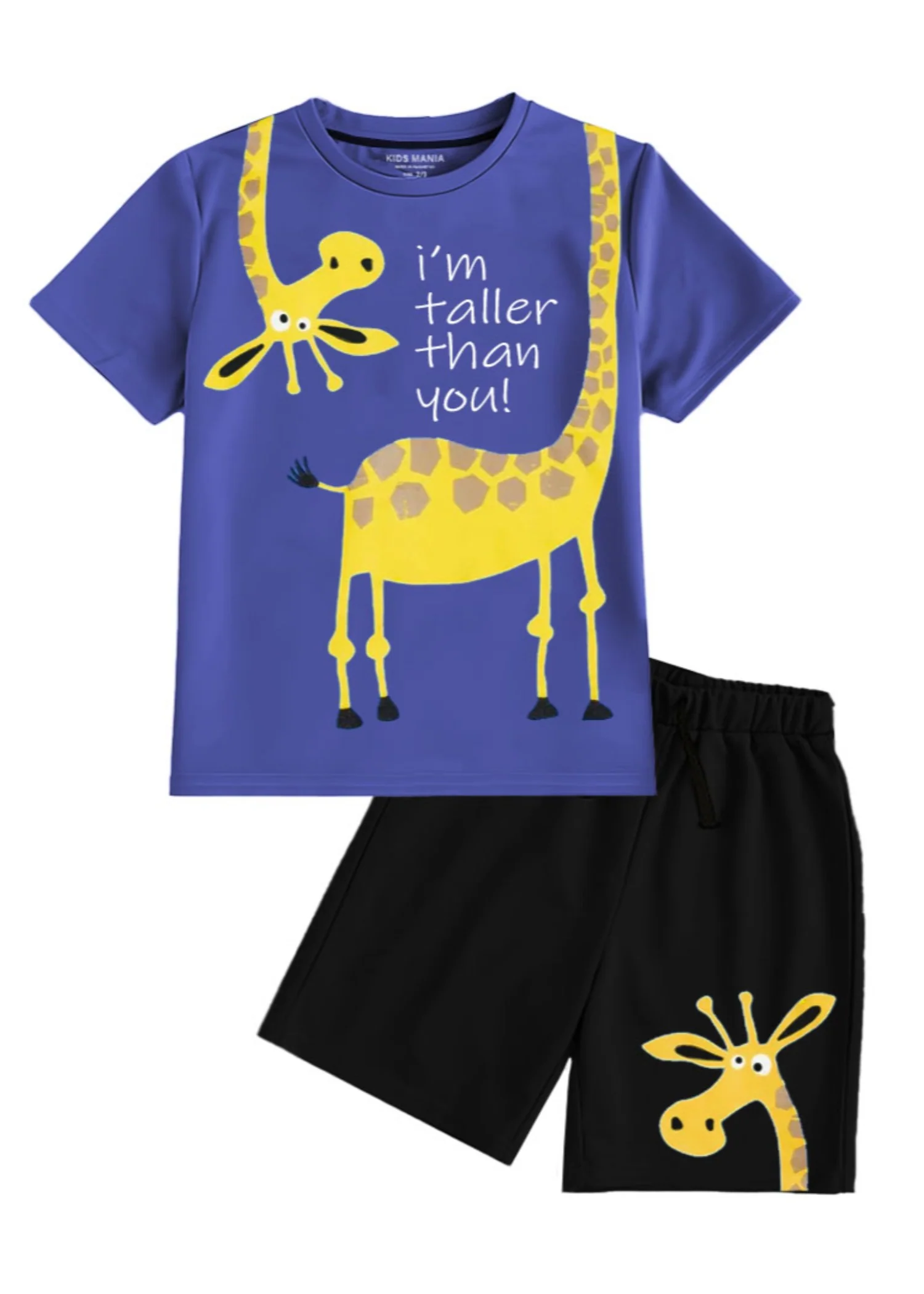 cotton jersey T Shirt in Dark blue, black
