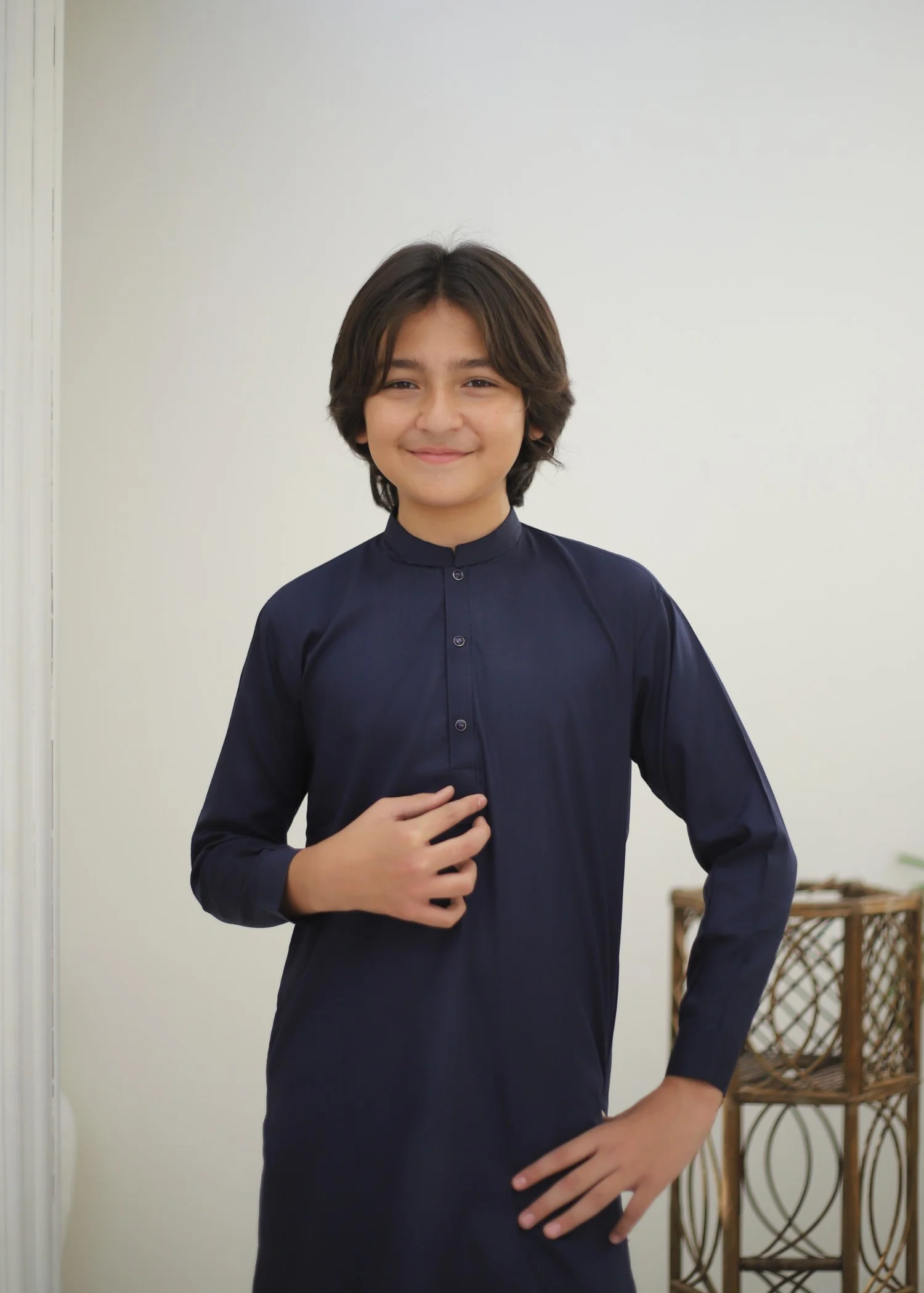 wash & wear Kurta Set in Purple heart