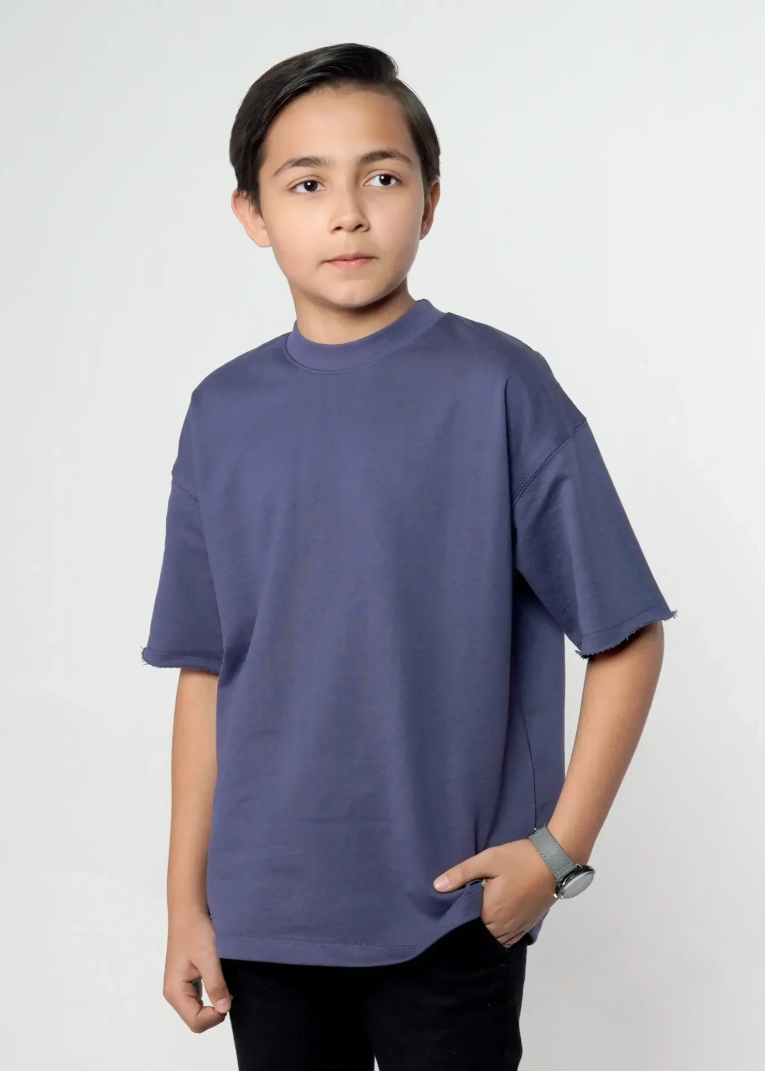 terry T Shirt in Navy blue
