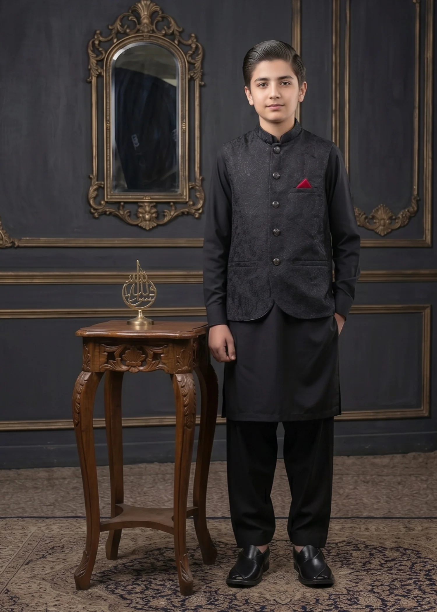 wash & wear Waistcoat in Black