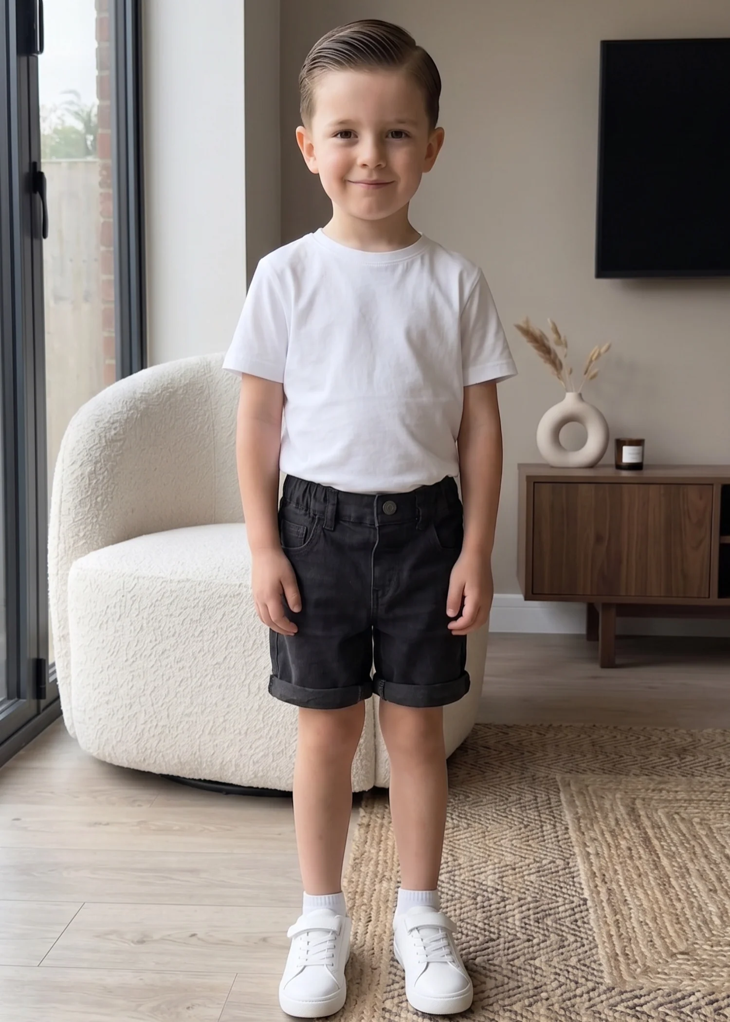 denim Shorts in Black