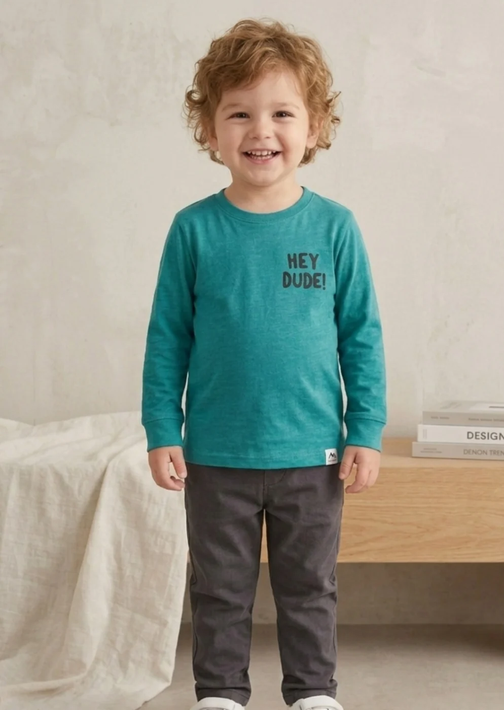 cotton T Shirt in Teal