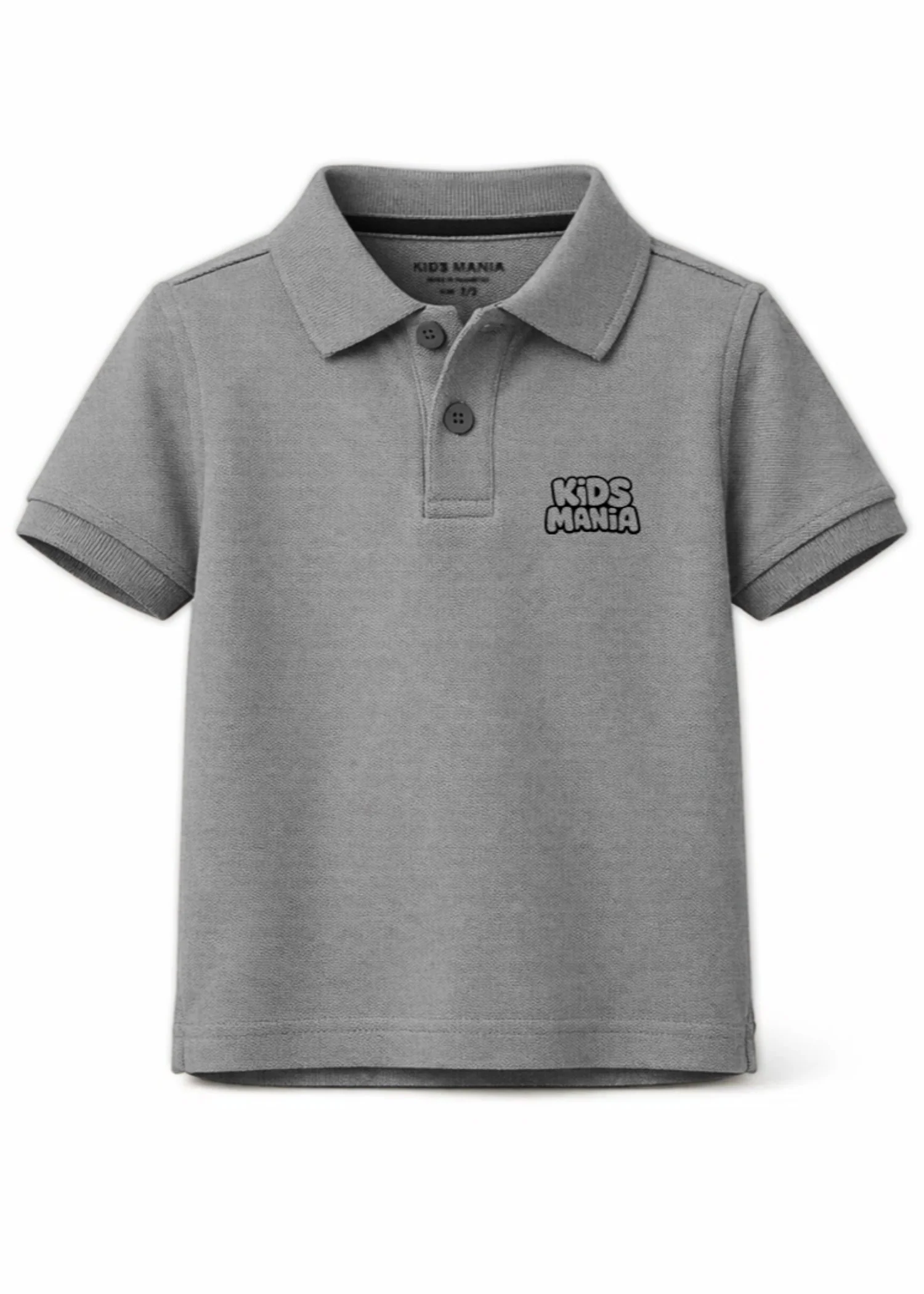cotton Polo Shirt in Grey