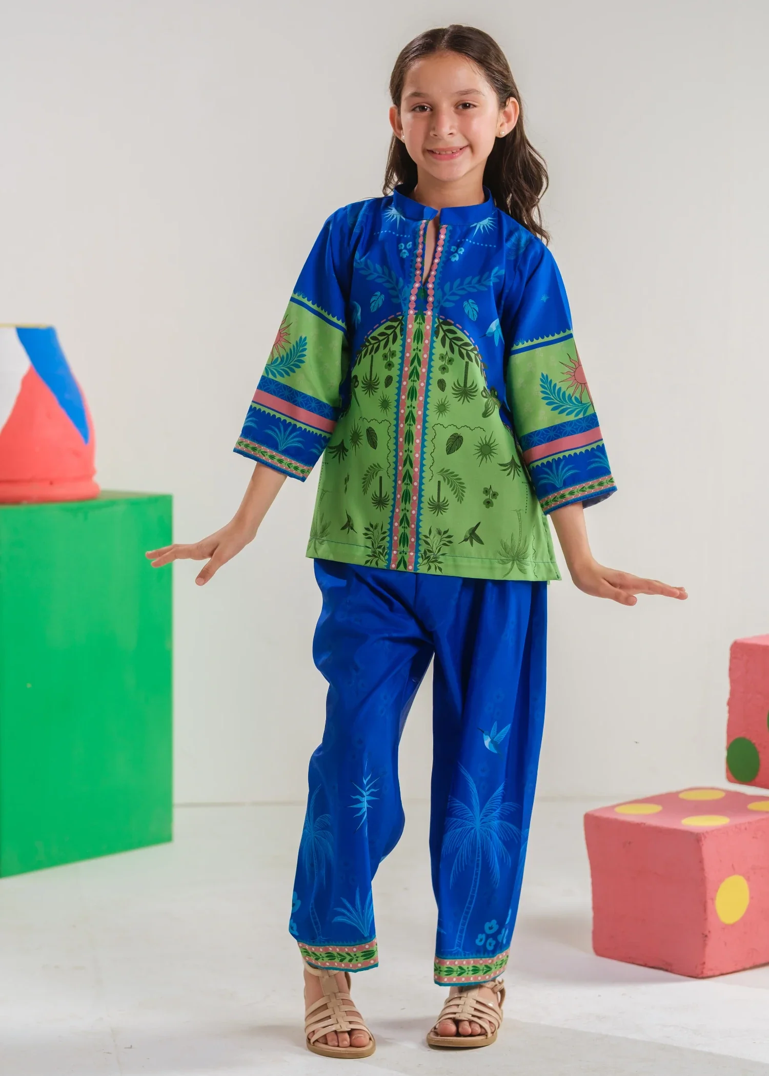 Co Ord Sets in Blue, green