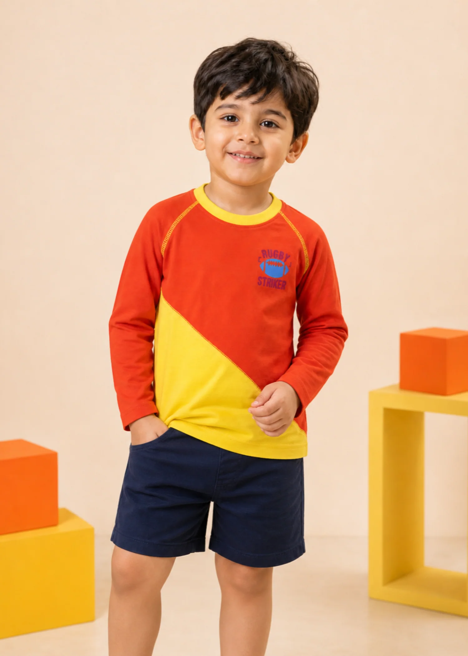 single jersey knit T Shirt in Orange, corn