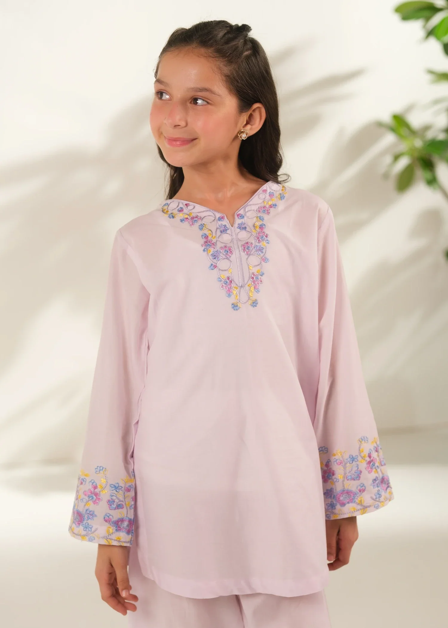 cotton Kurta Set in Baby pink