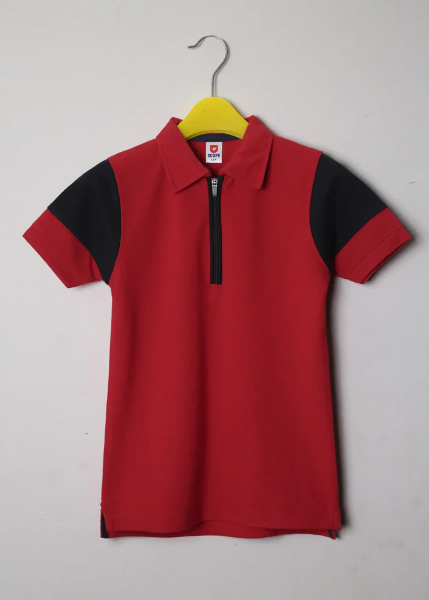 cotton pique Polo Shirt in Red