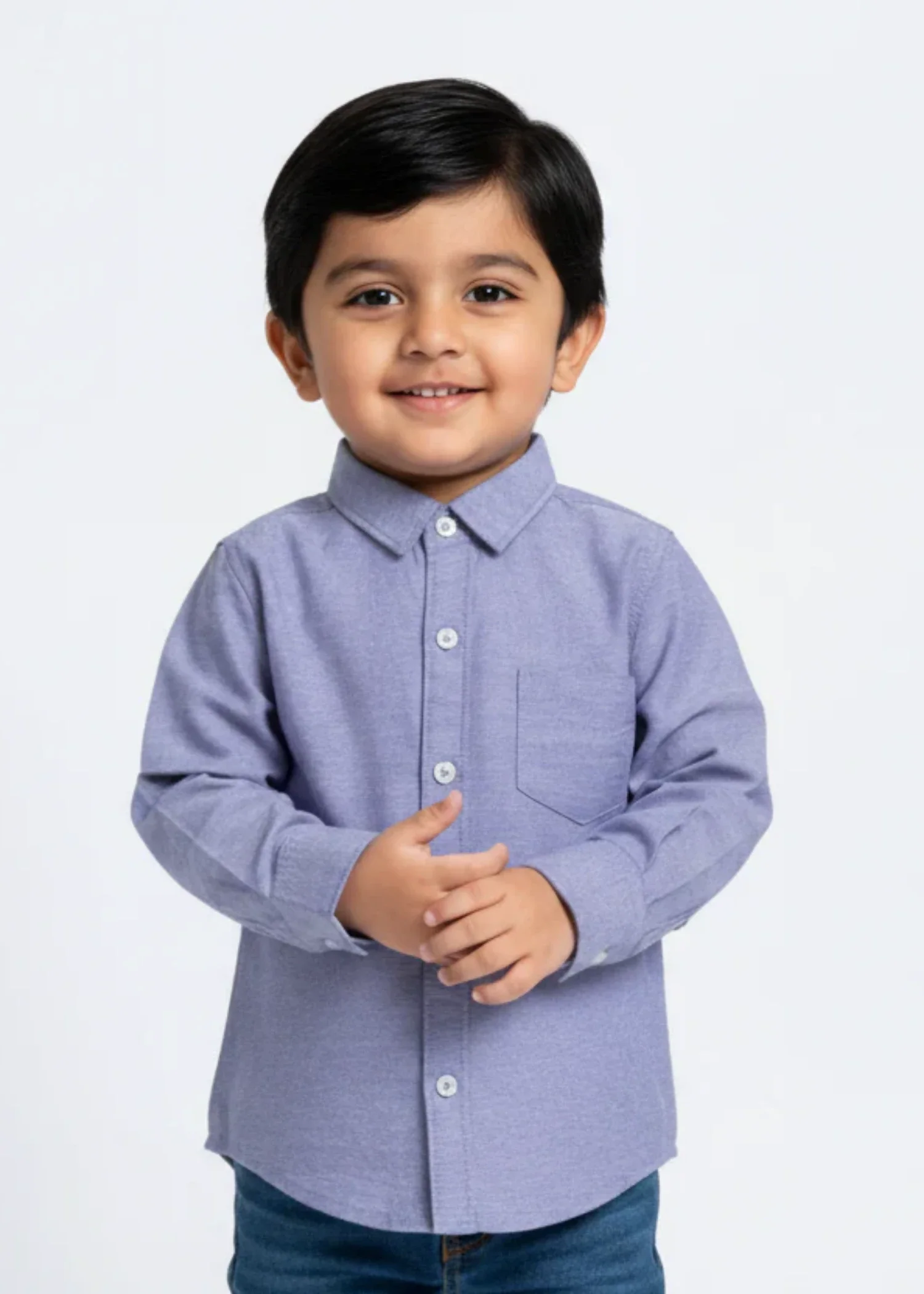 cotton Casual Shirt in Ice blue