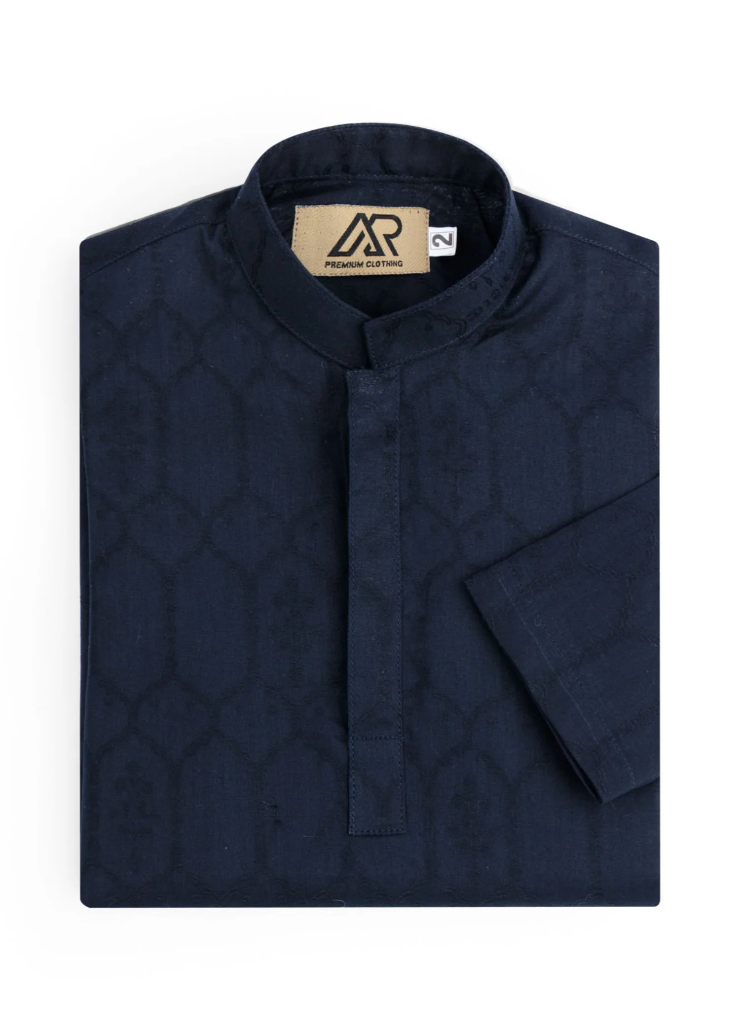 jacquard Kurta in Navy blue