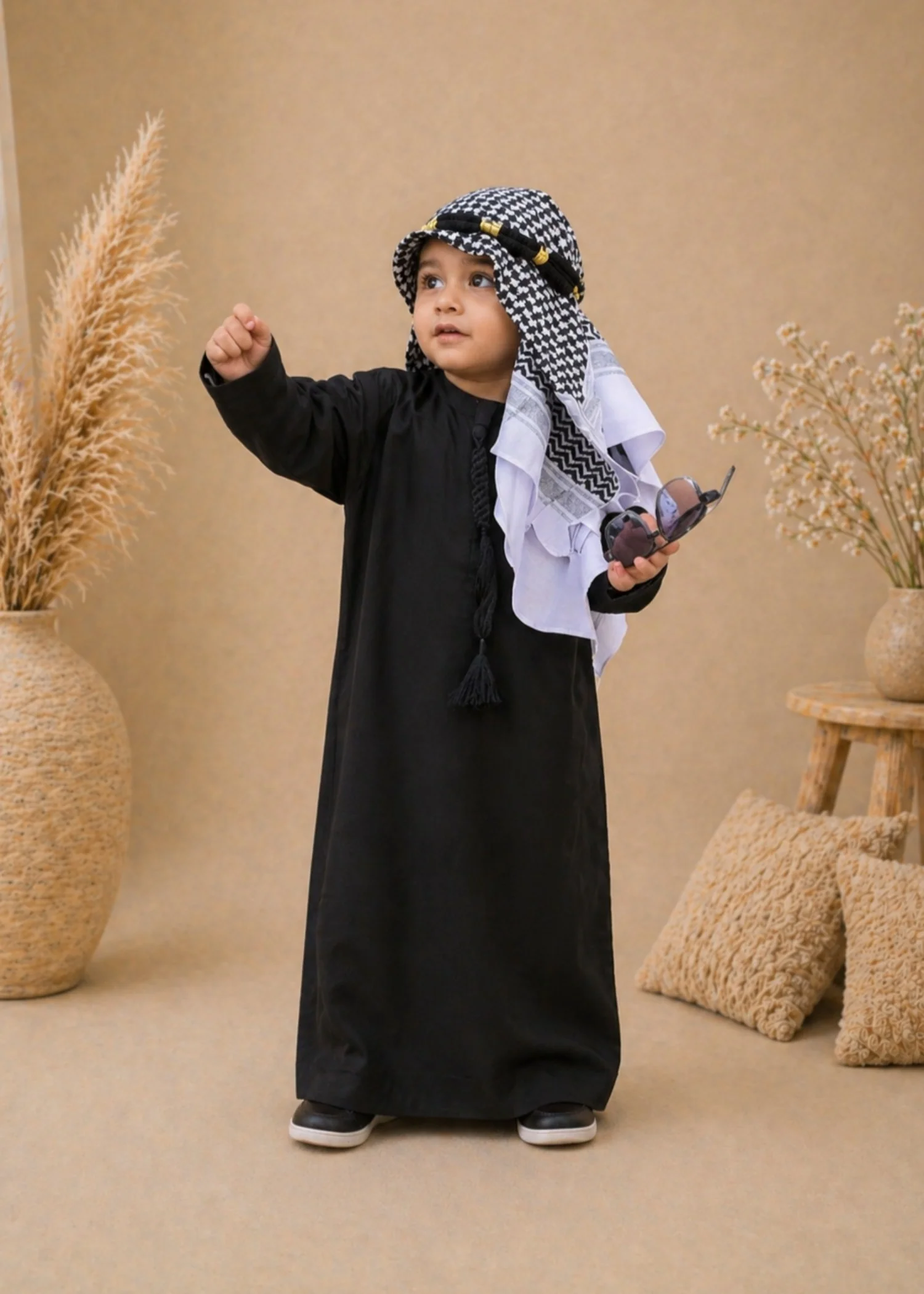 wash & wear Kurta in Black