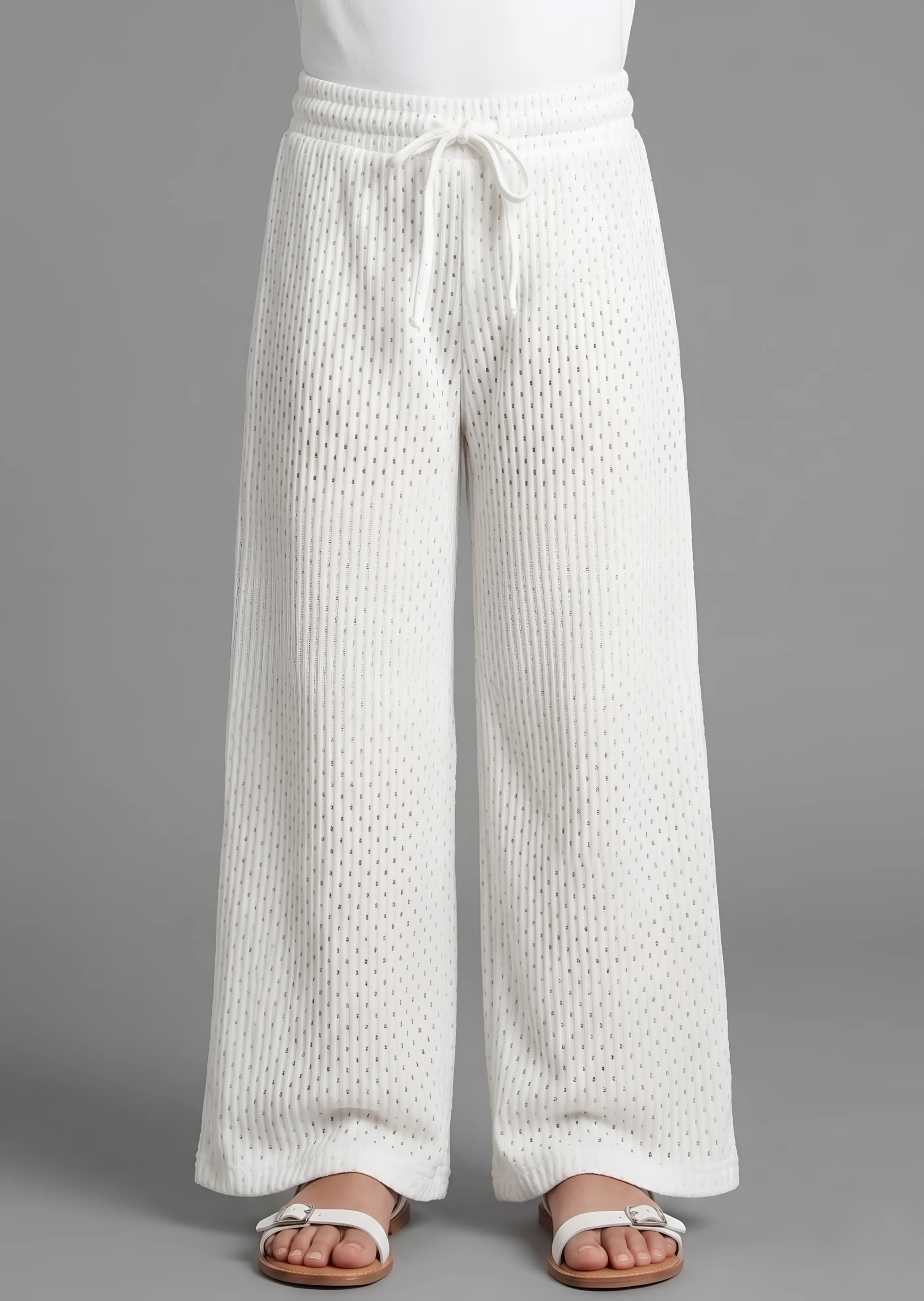 cotton jersey Trousers in White