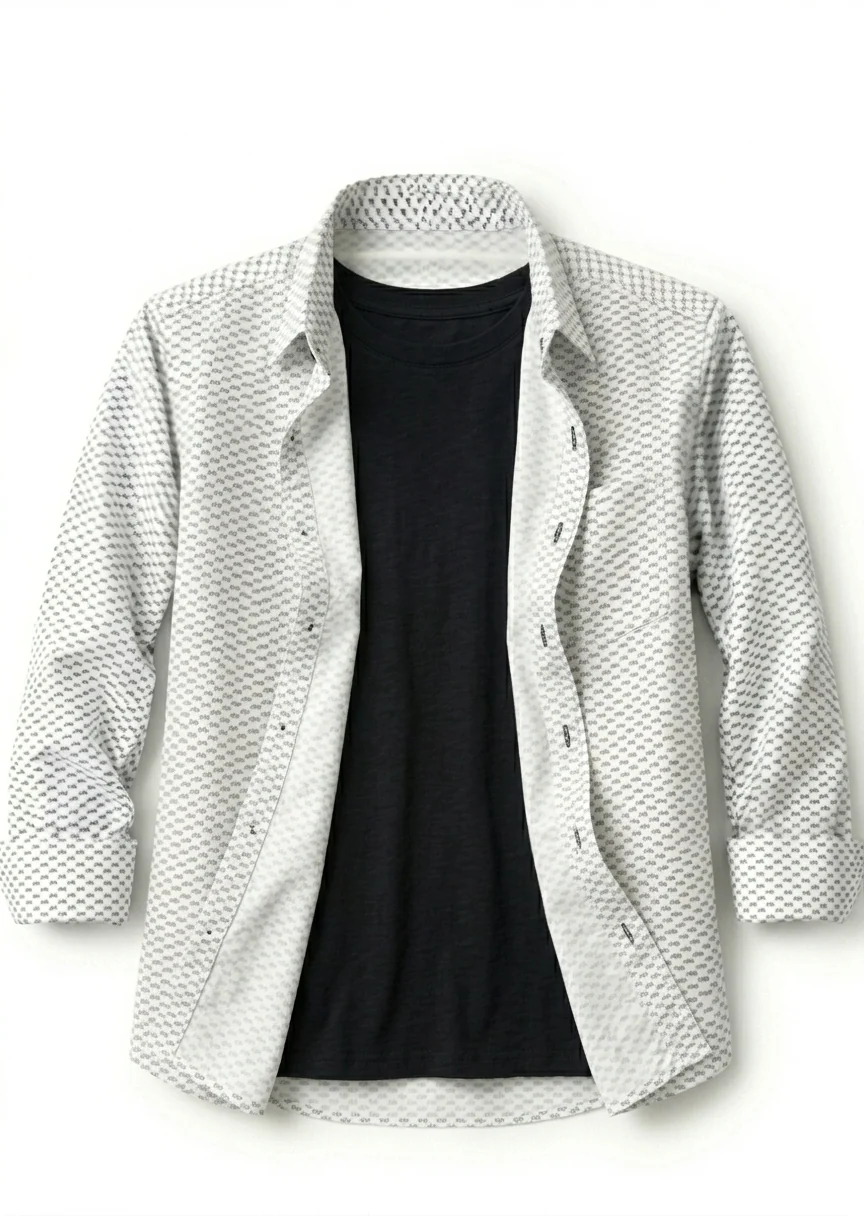 cotton Casual Shirt in White