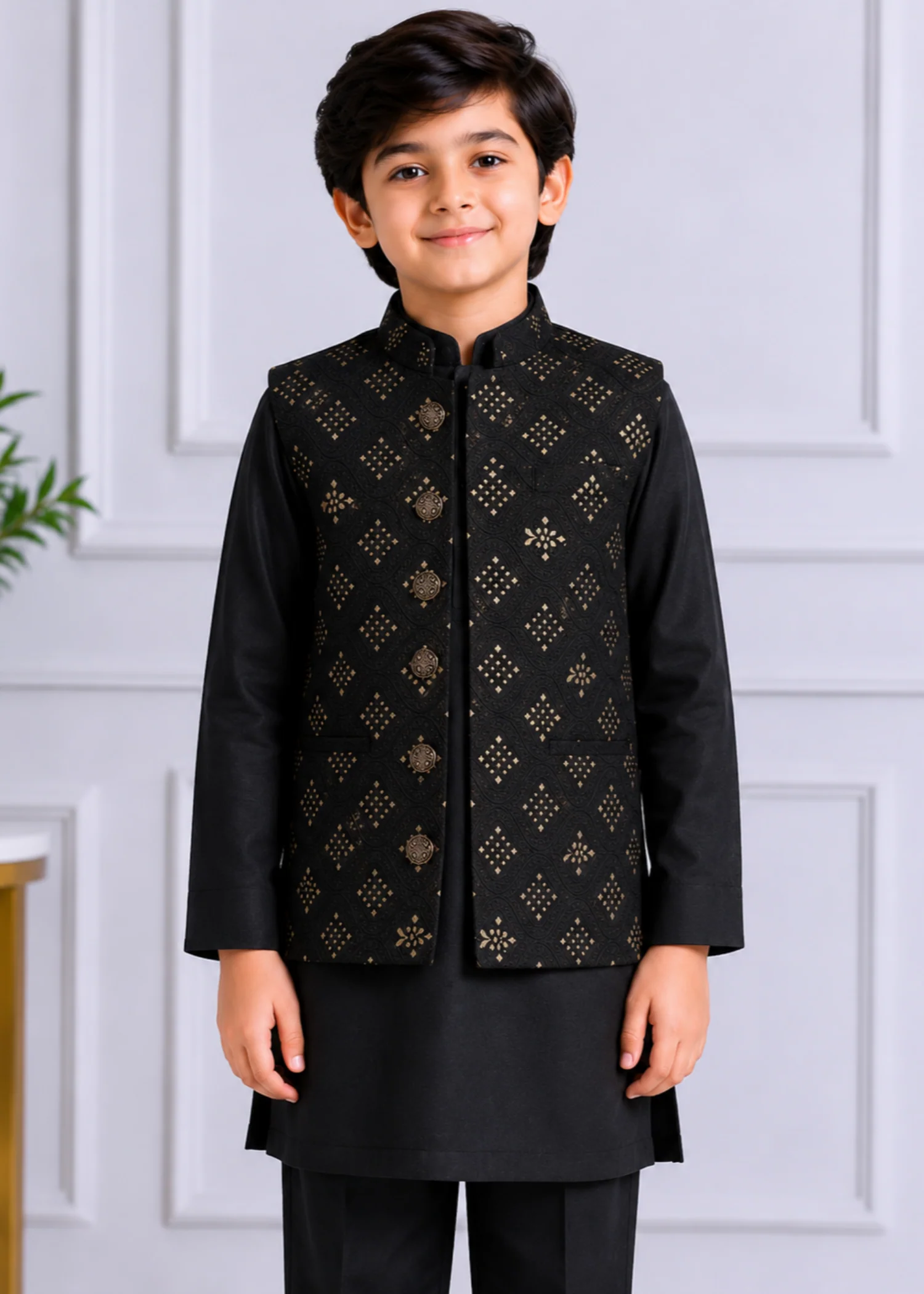 suiting Waistcoat in Black
