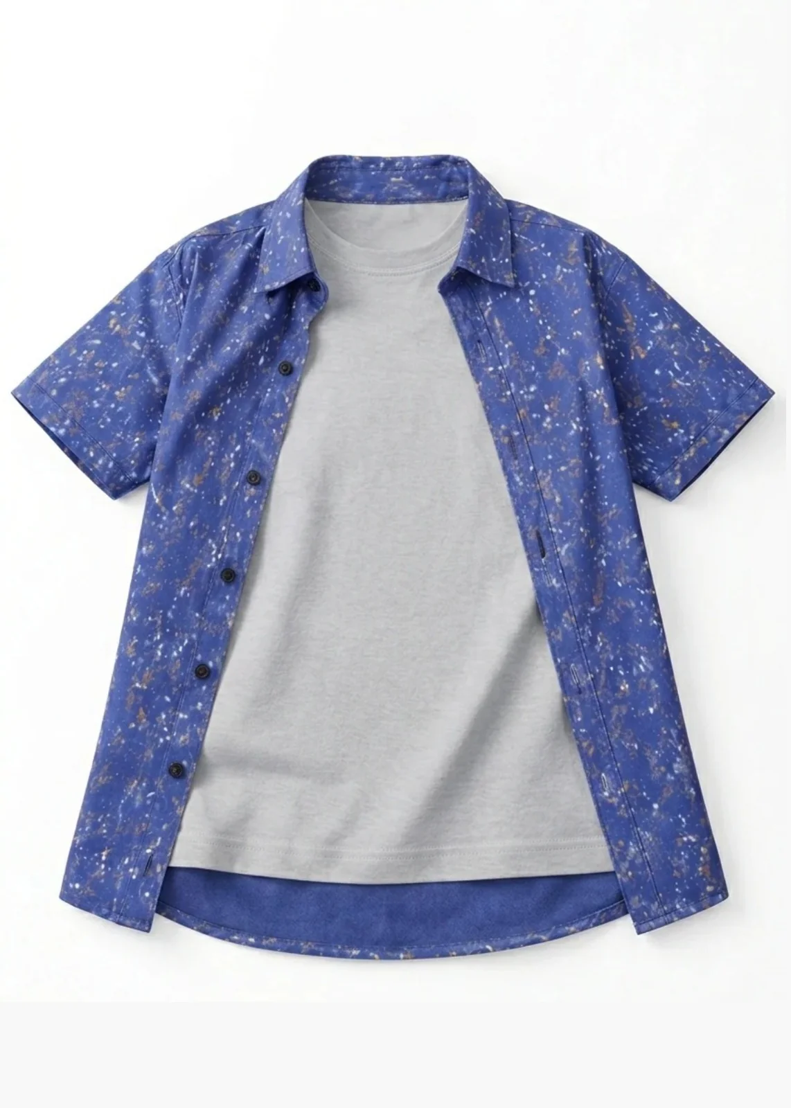 cotton Casual Shirt in Cobalt blue