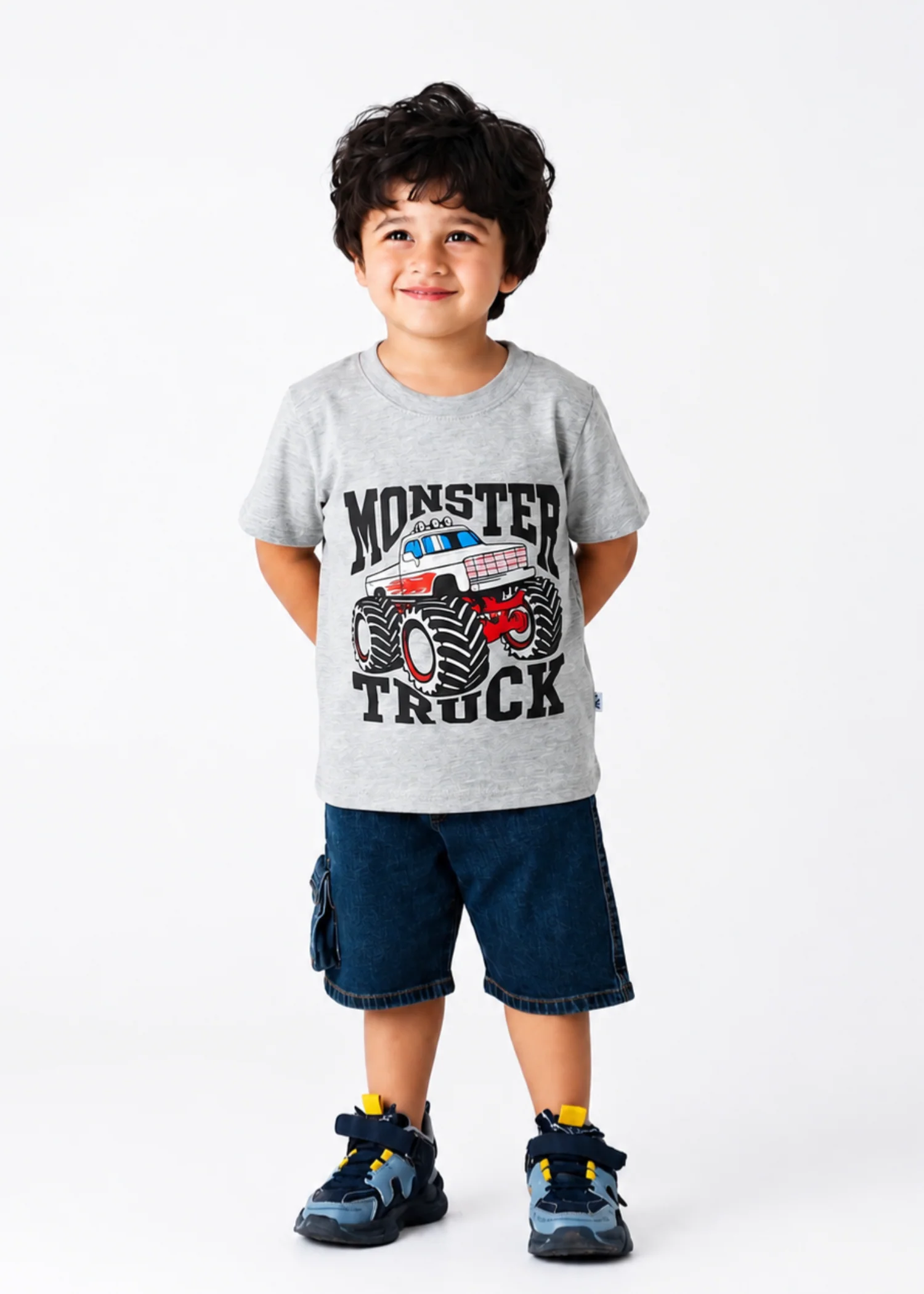 cotton jersey T Shirt in Grey