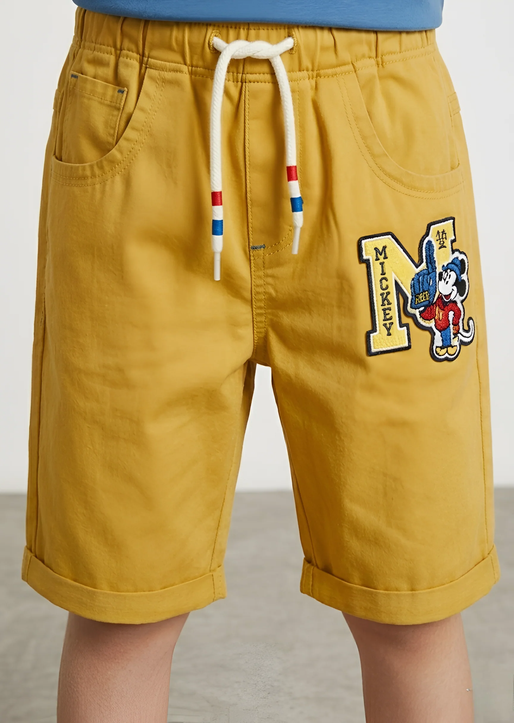 cotton Shorts in Mustard