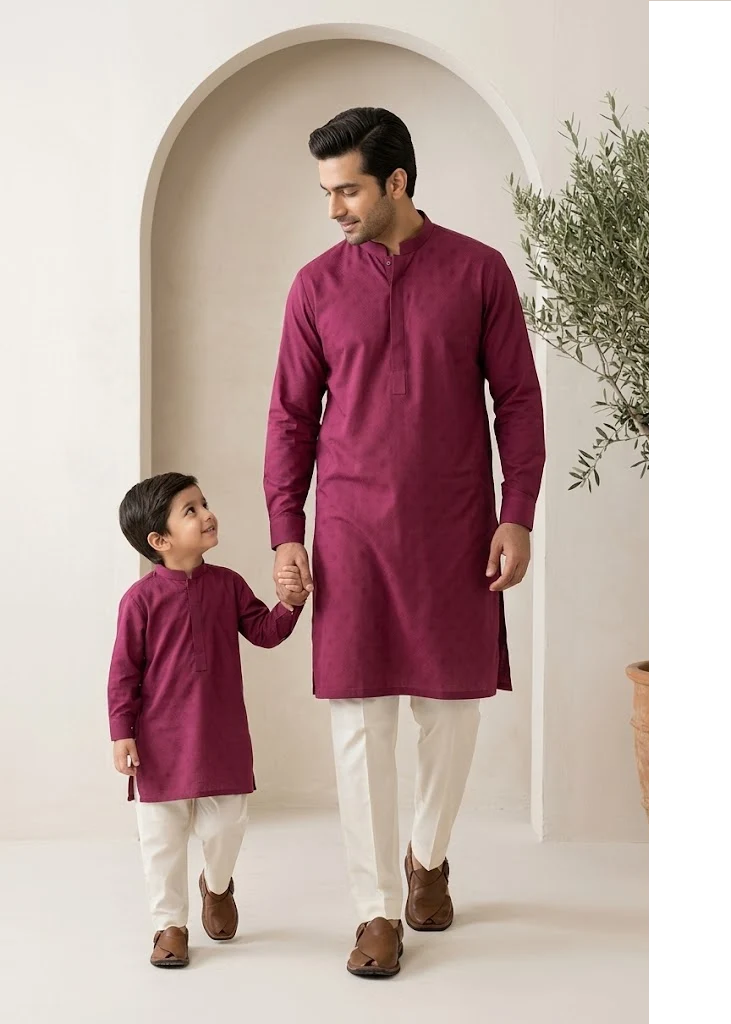 cotton Kurta in Maroon