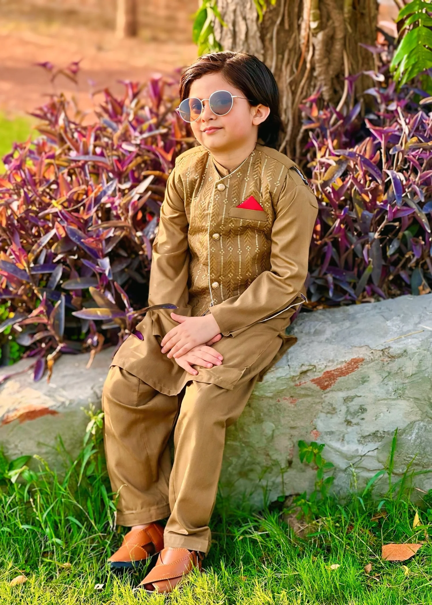 wash & wear Waistcoat in Goldenrod