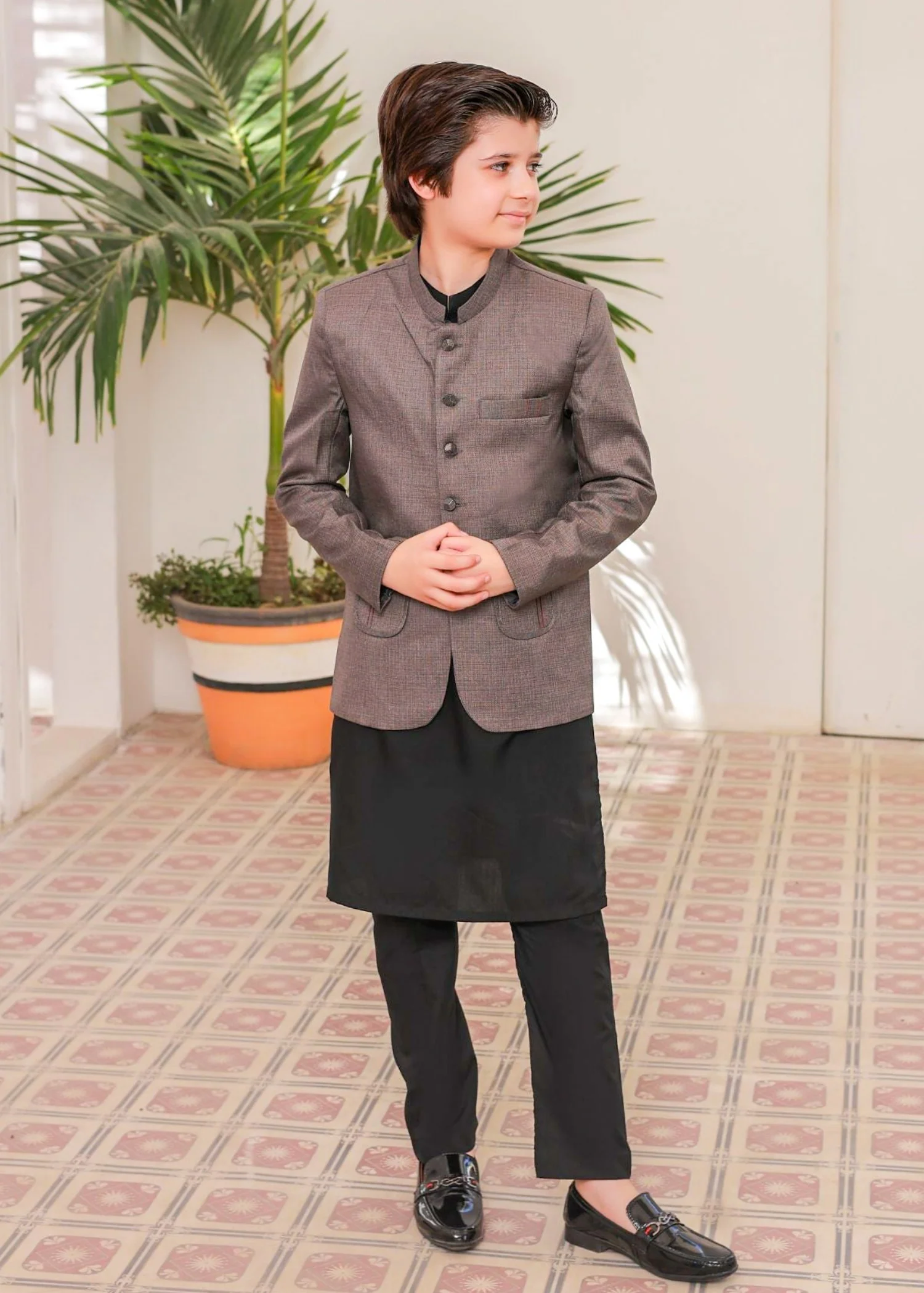 suiting Prince Coat in Battleship grey