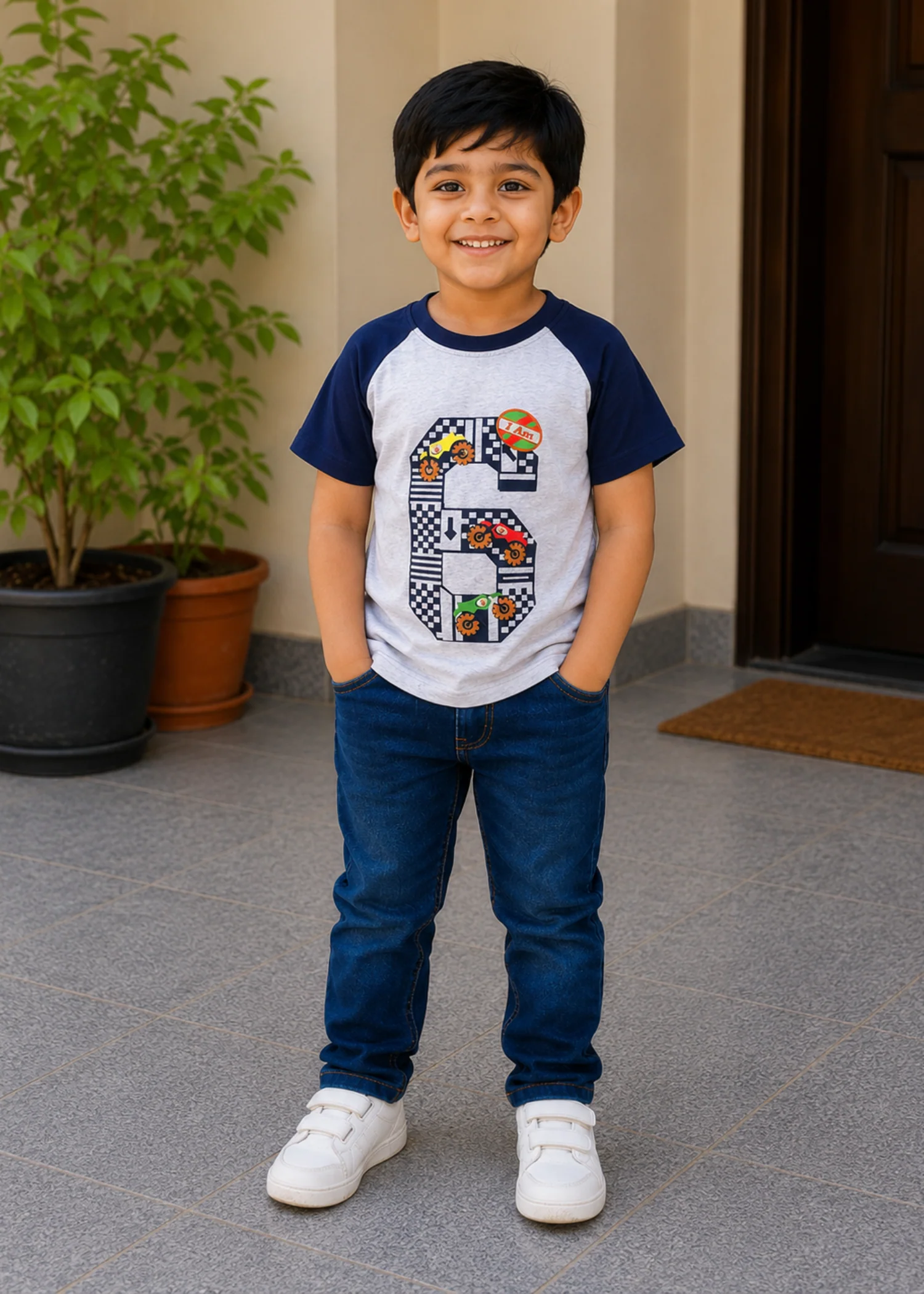 cotton jersey T Shirt in Sky blue