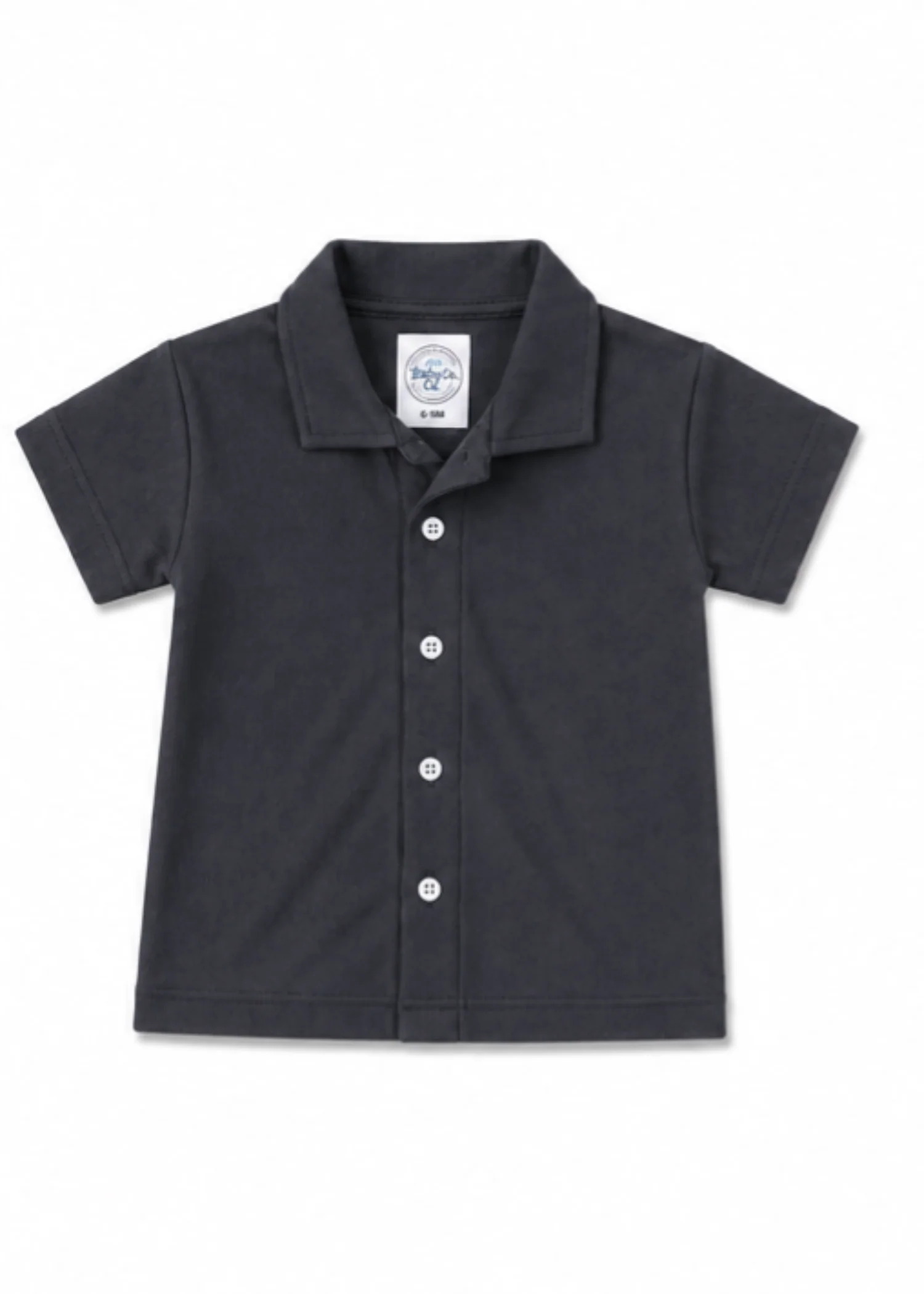 cotton pique Casual Shirt in Graphite