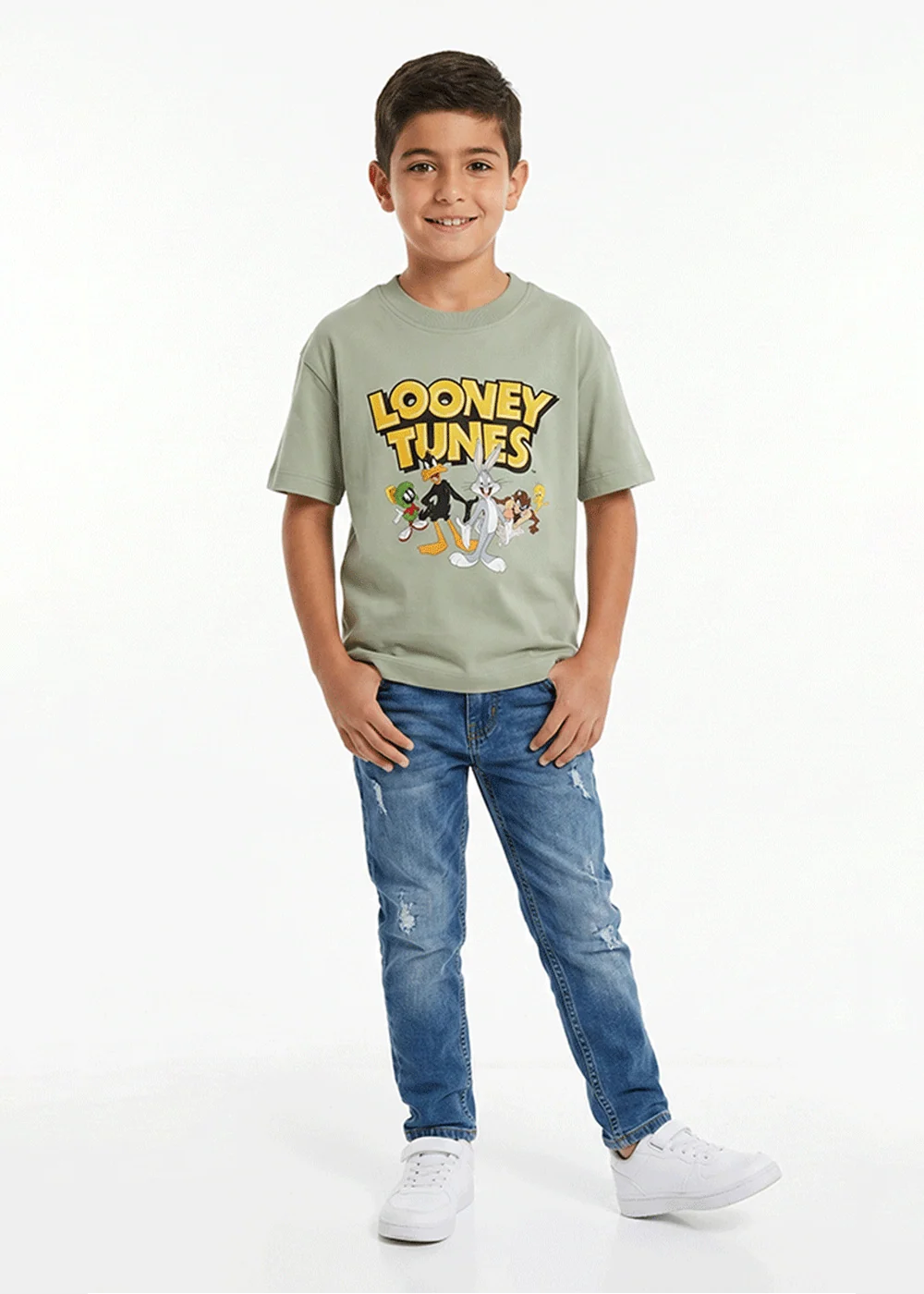 cotton T Shirt in Sage green