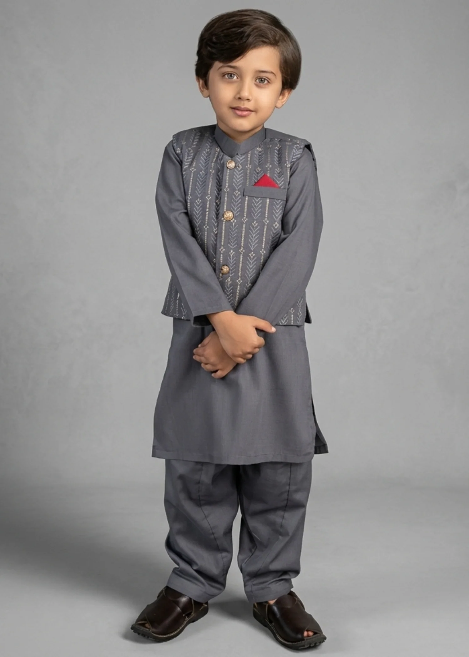 wash & wear Waistcoat in Dark grey
