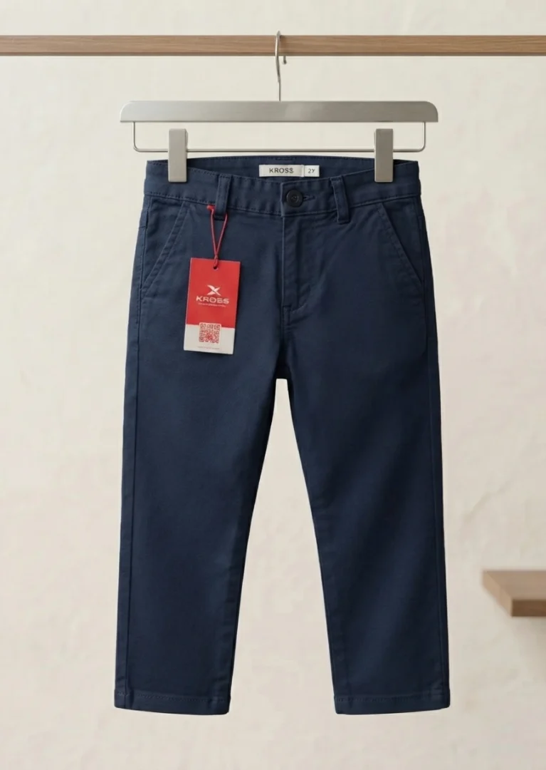 cotton Pants in Navy blue