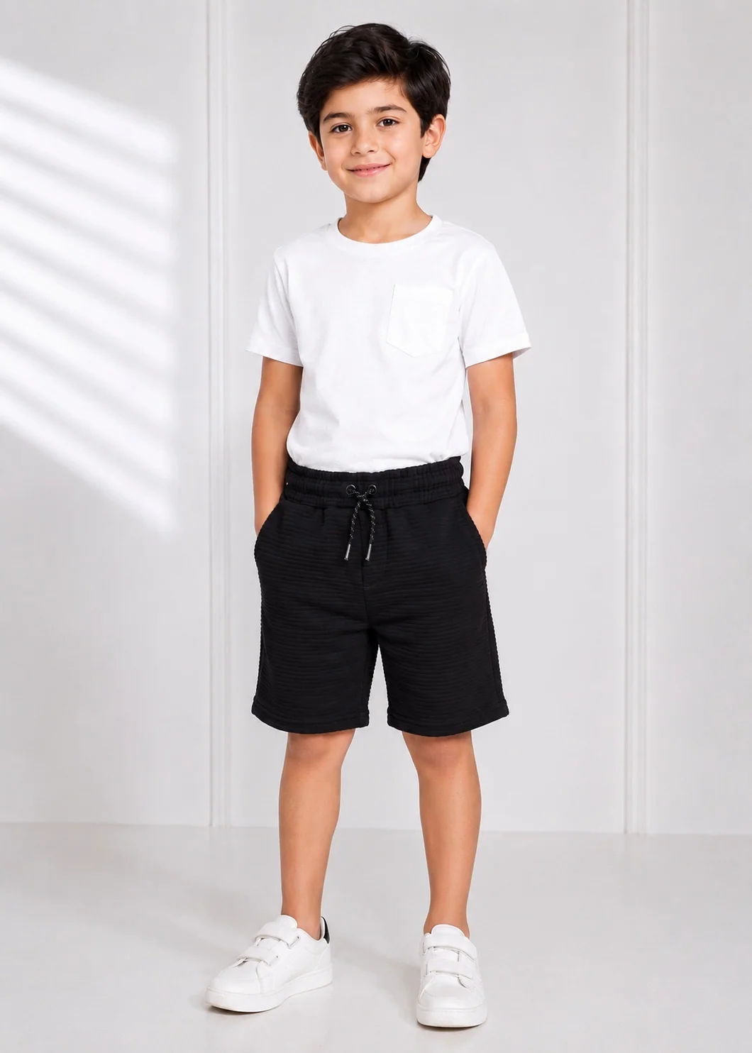 jersey knit Shorts in Black