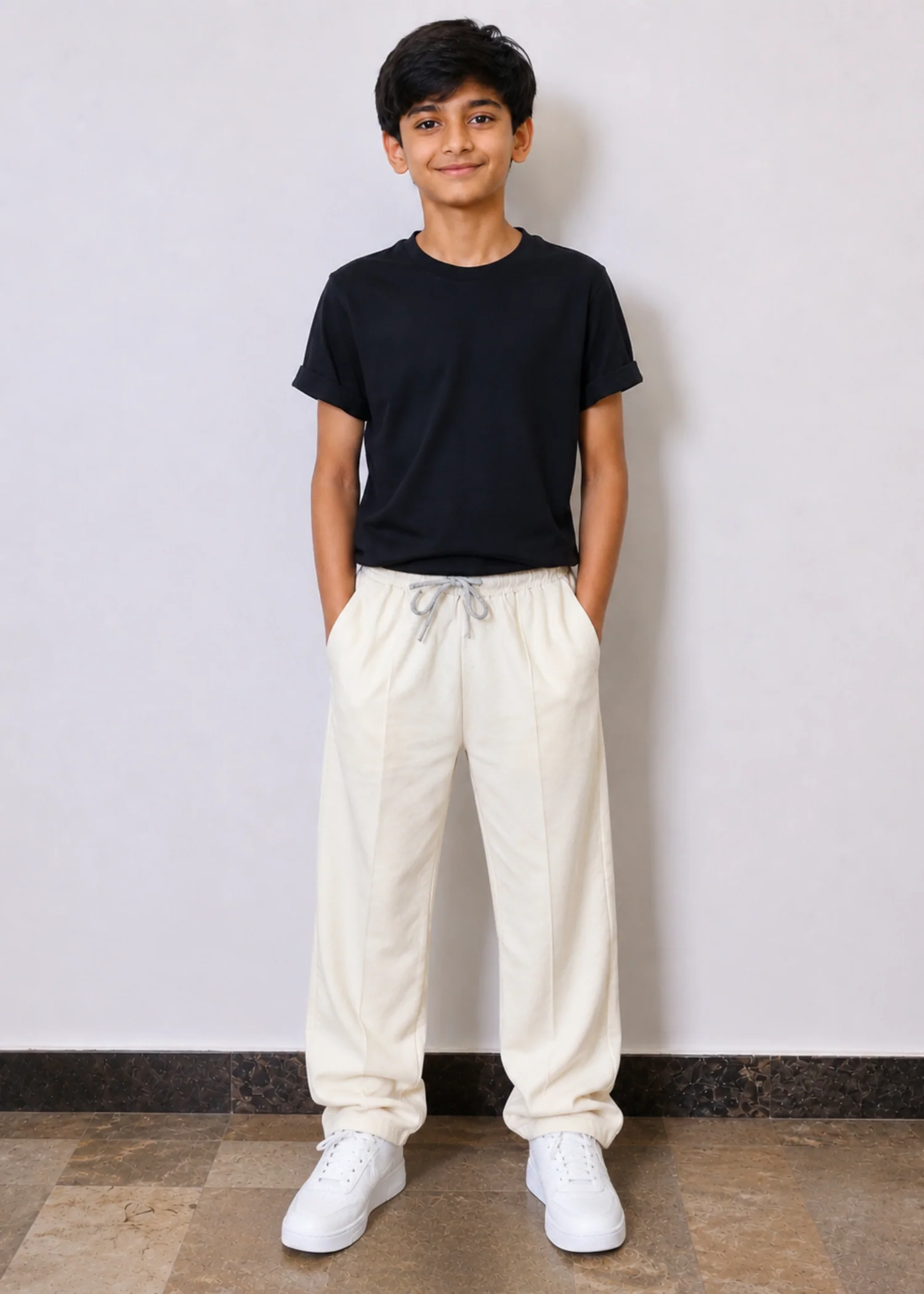 cotton Trousers in Cream