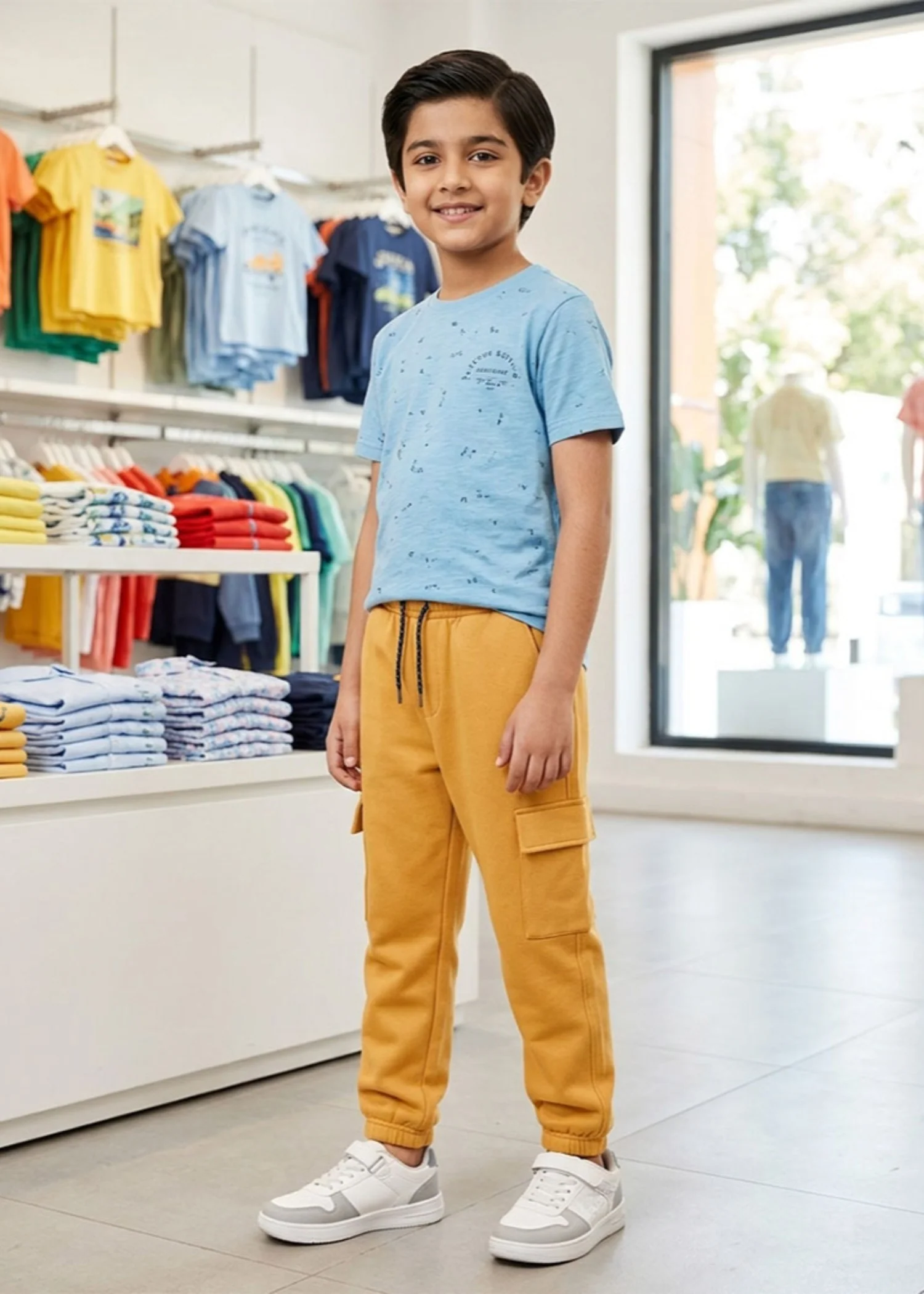 fleece Trousers in Mustard