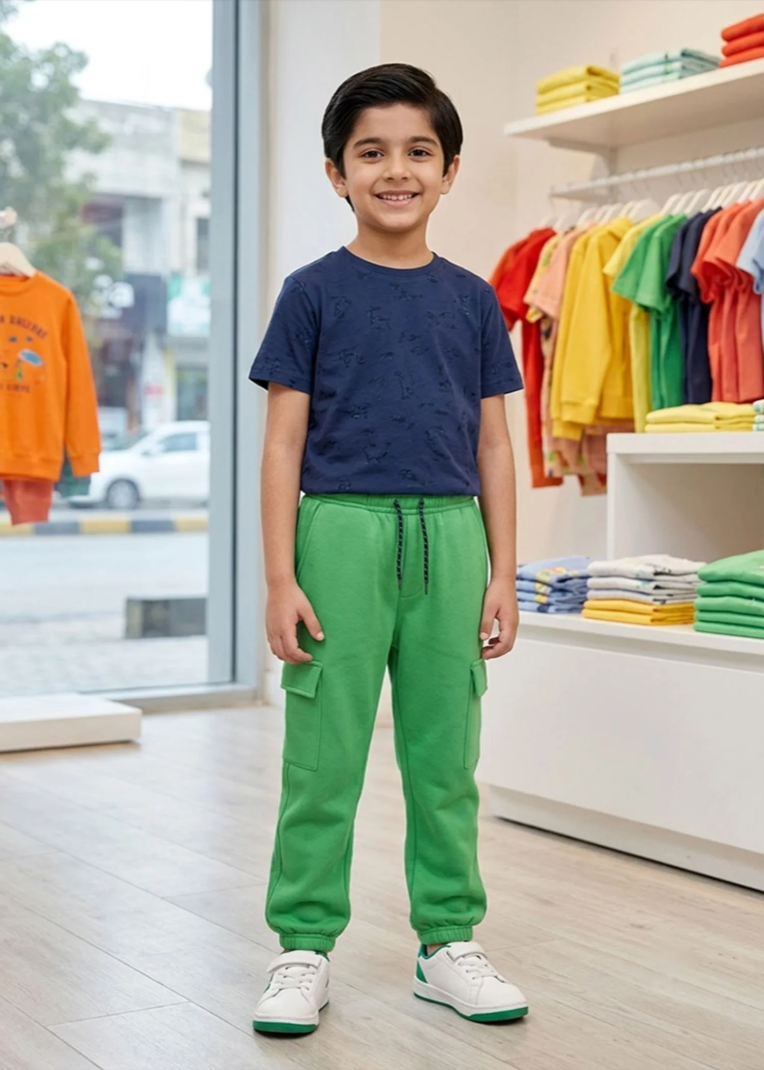 fleece Trousers in Green