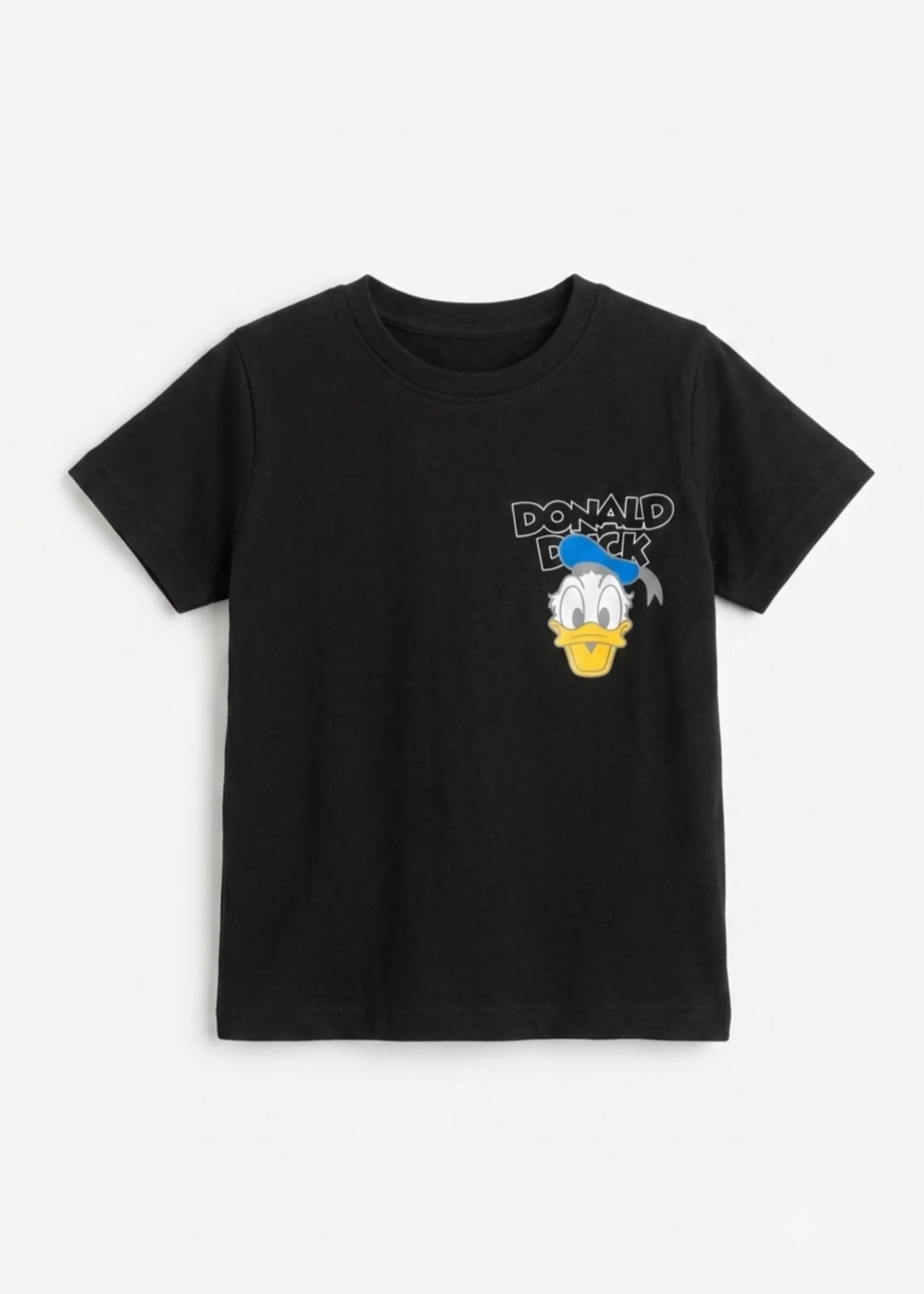 cotton jersey T Shirt in Black