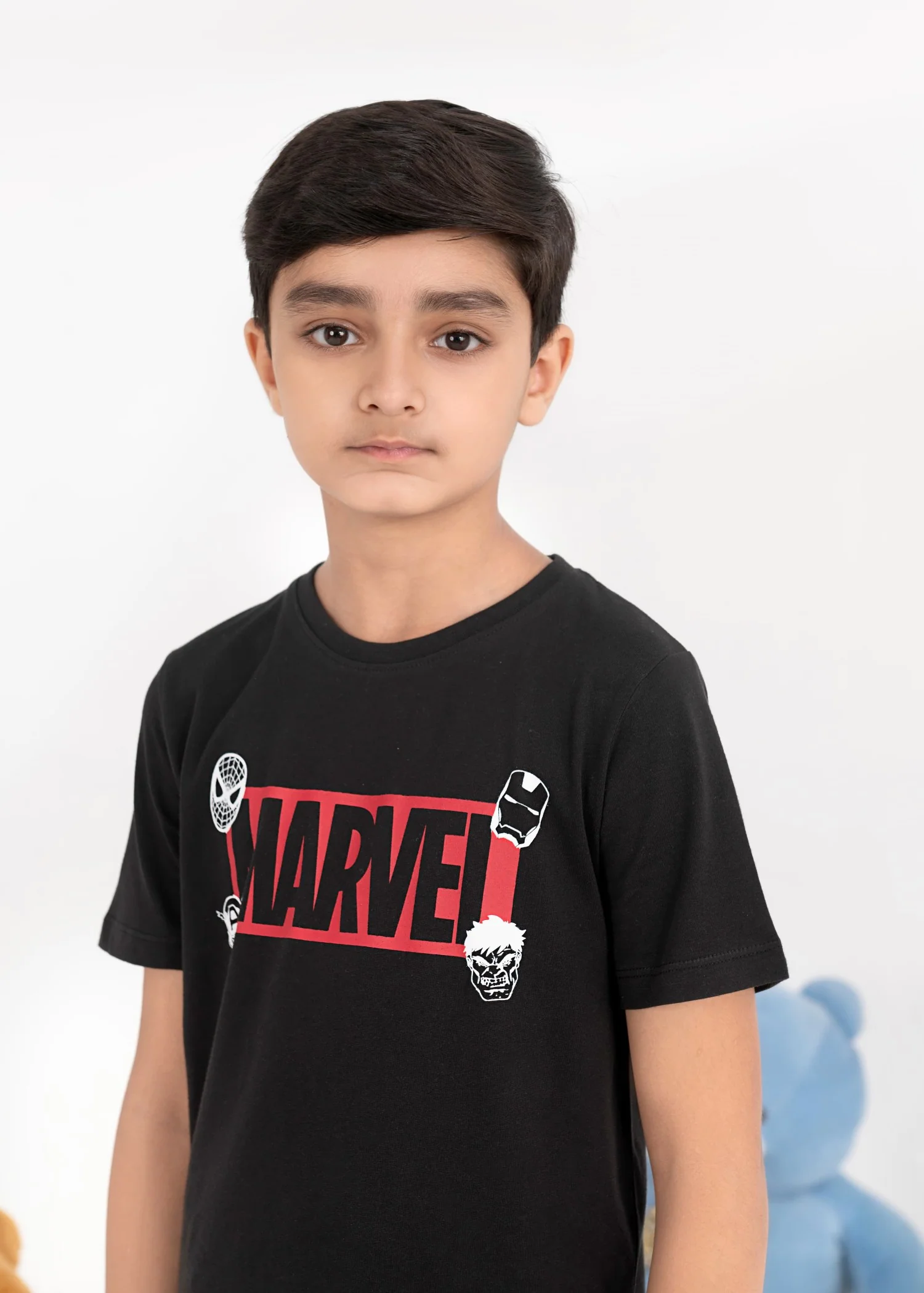 cotton jersey T Shirt in Black