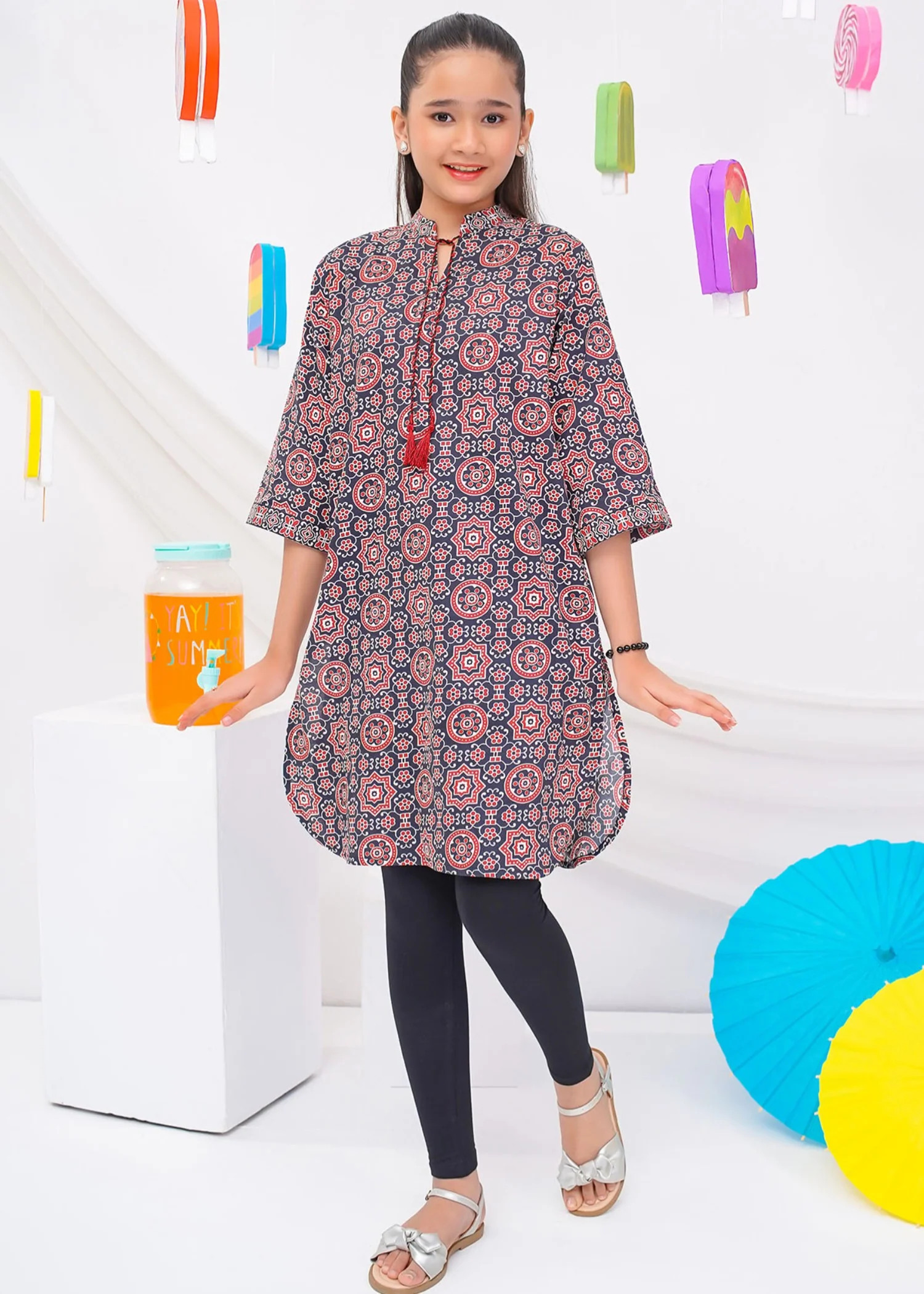 lawn cotton Kurti in Black