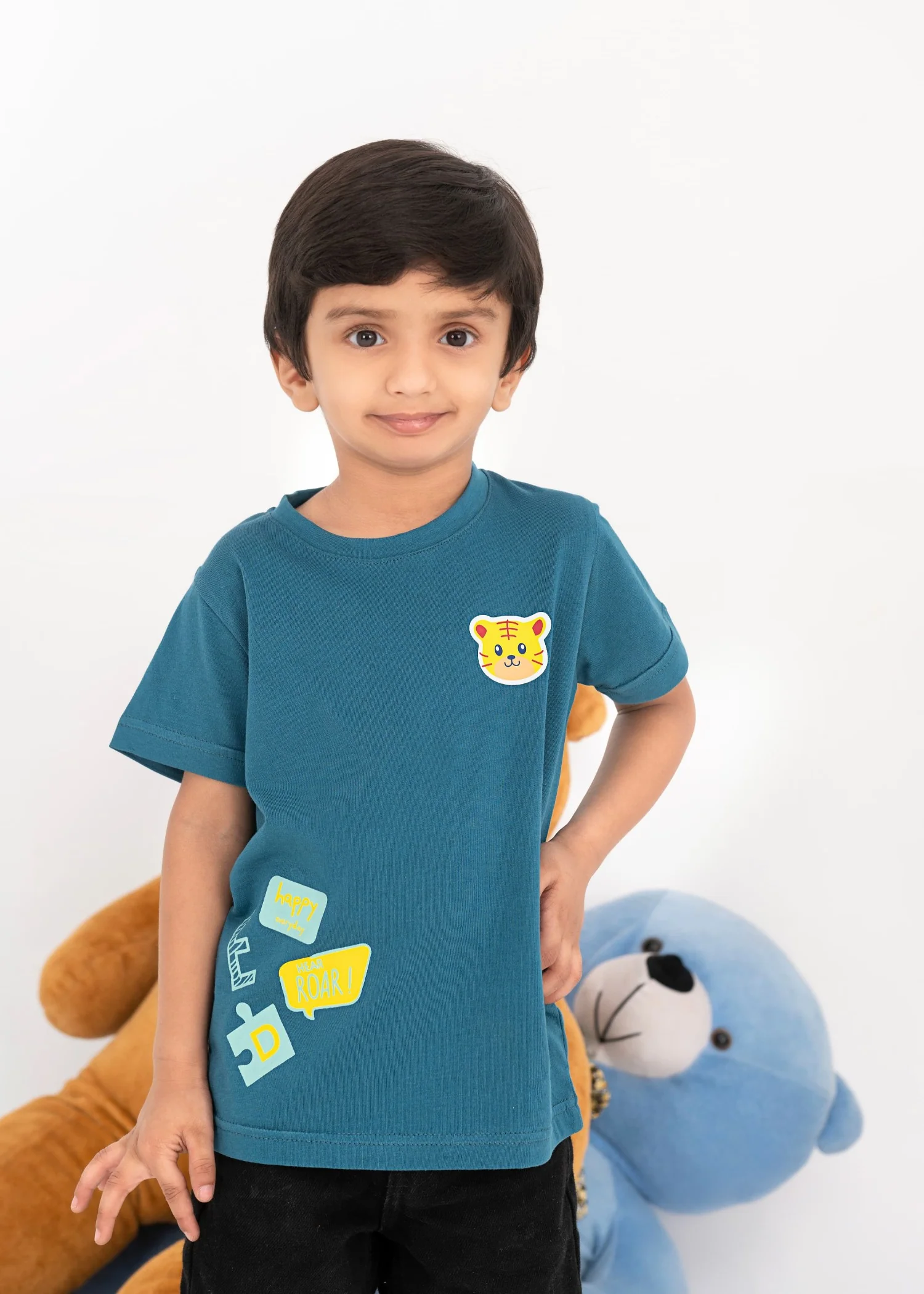 cotton jersey T Shirt in Teal