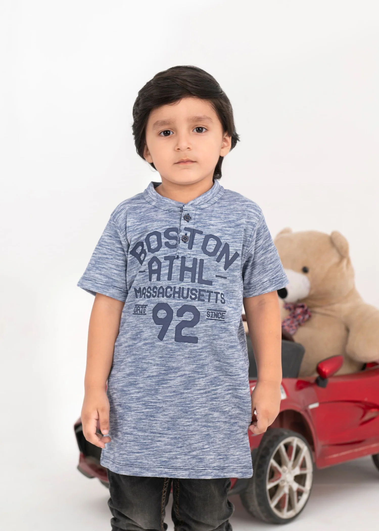 cotton jersey T Shirt in Grey