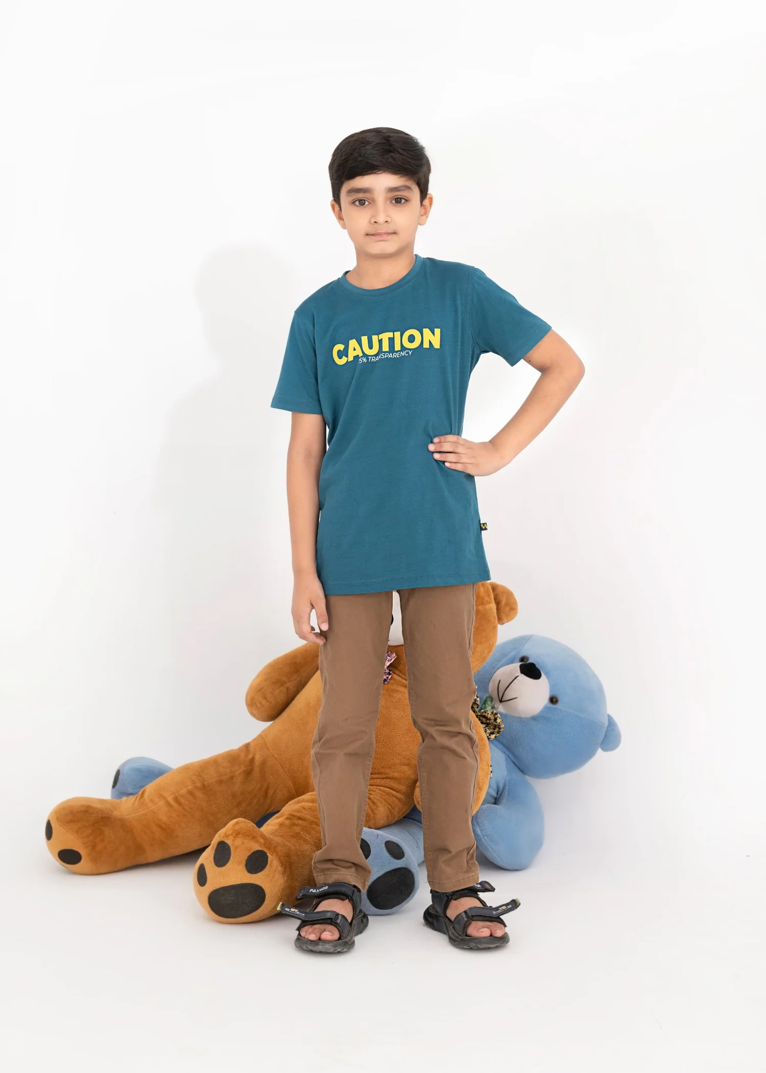cotton jersey T Shirt in Teal