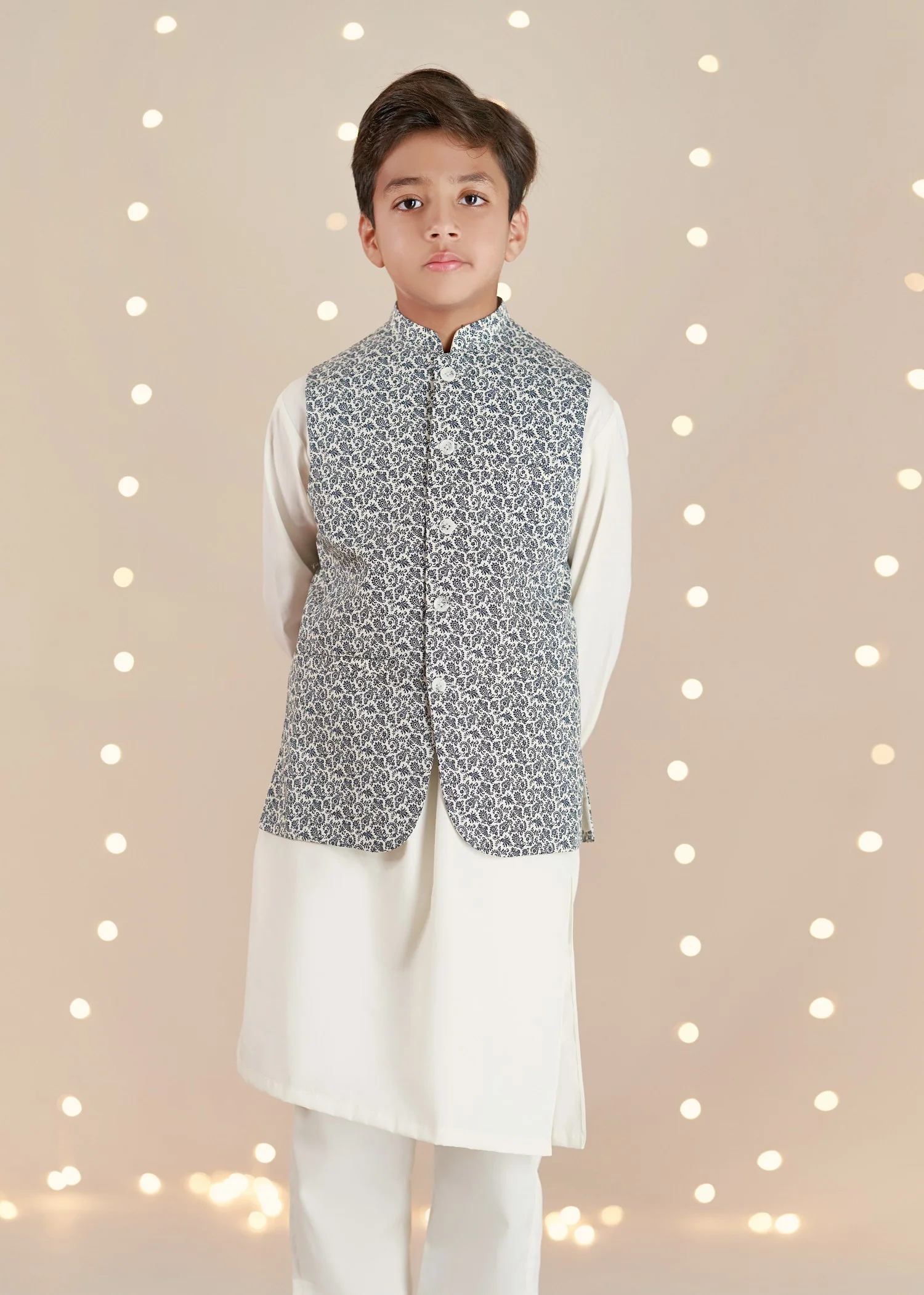 cotton Waistcoat in Cream