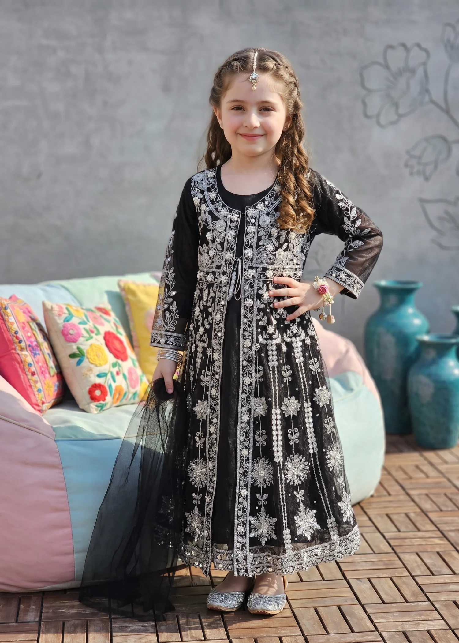 net Gown in Black
