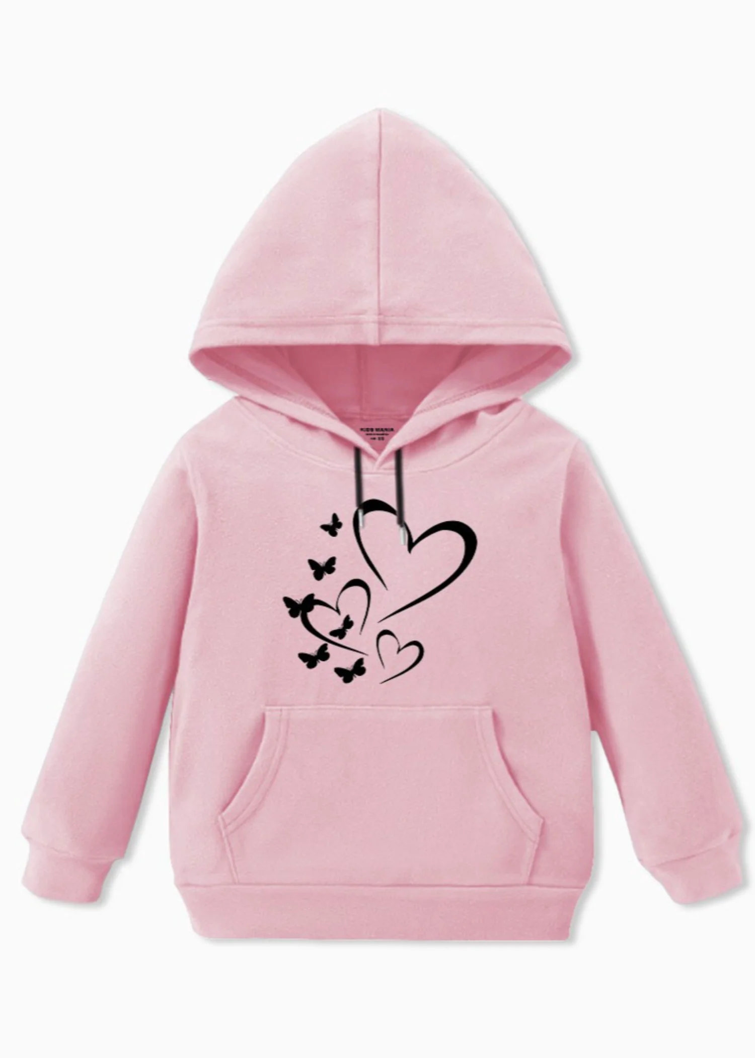 fleece Hoodie in Pink sherbert
