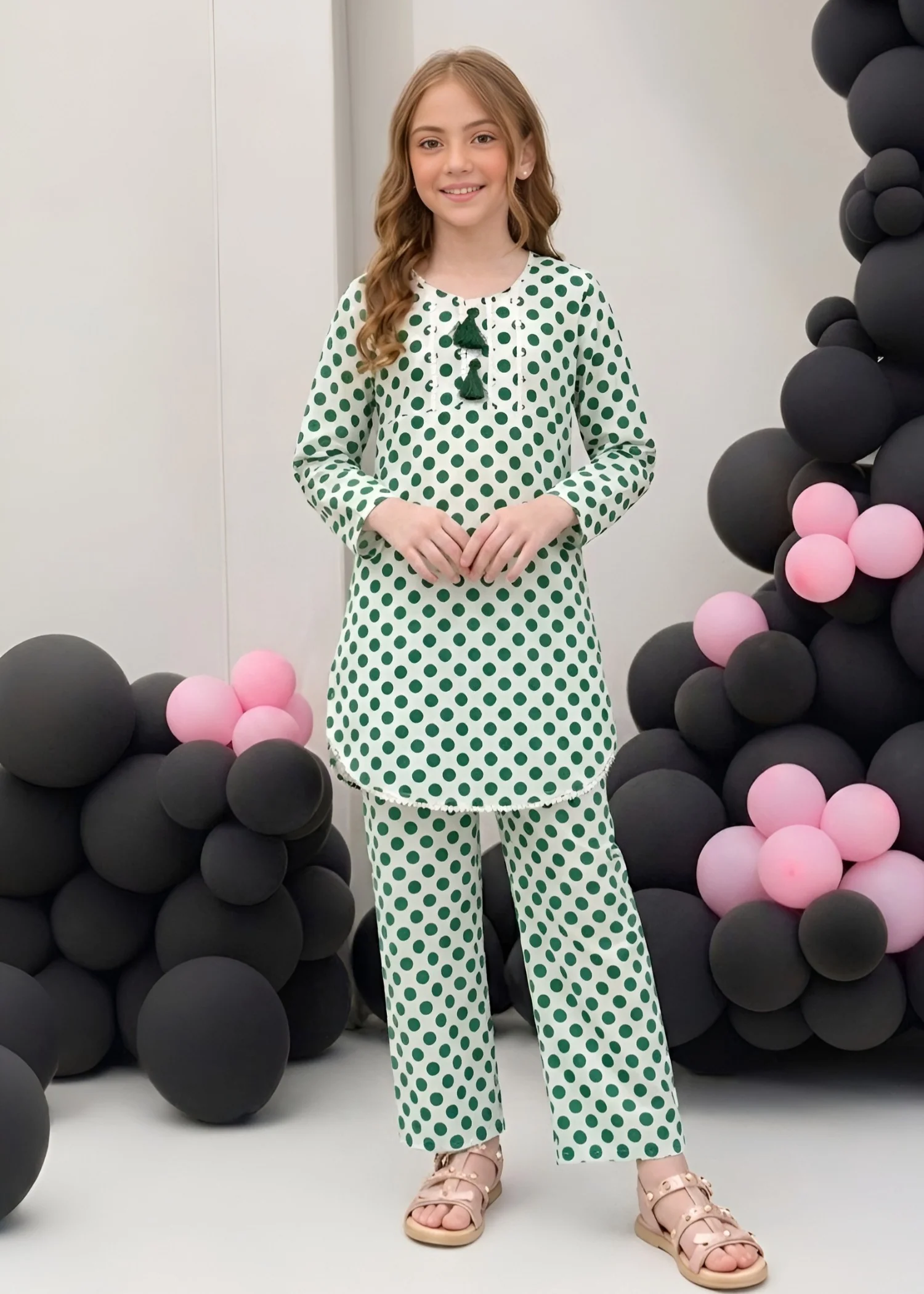 Co Ord Sets in Green, white