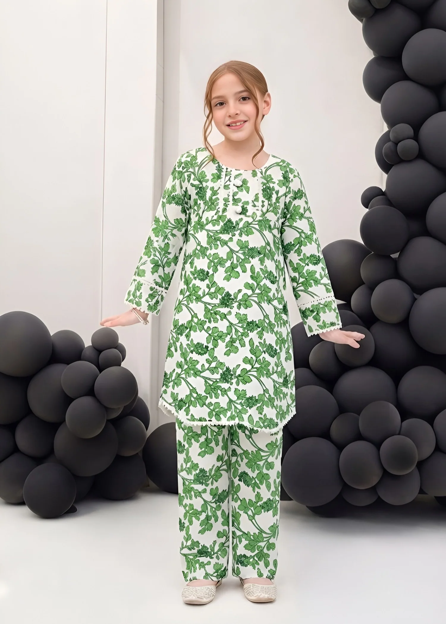 Co Ord Sets in Green, white