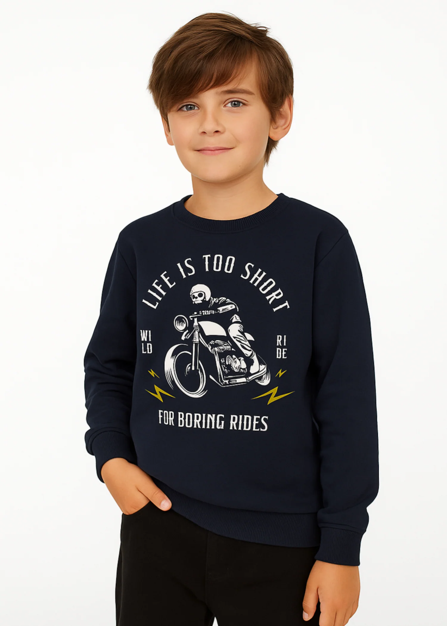 fleece Sweatshirt in Navy blue