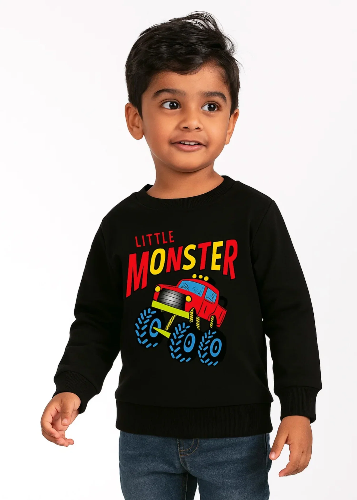 fleece Sweatshirt in Black