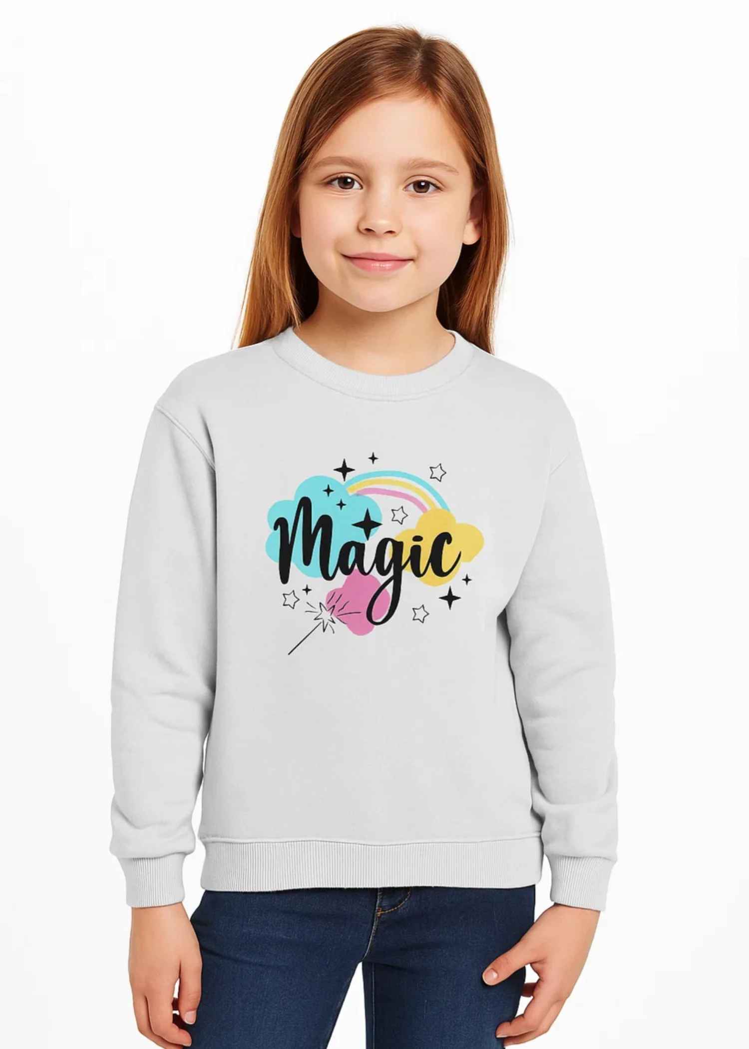 fleece Sweatshirt in Light grey