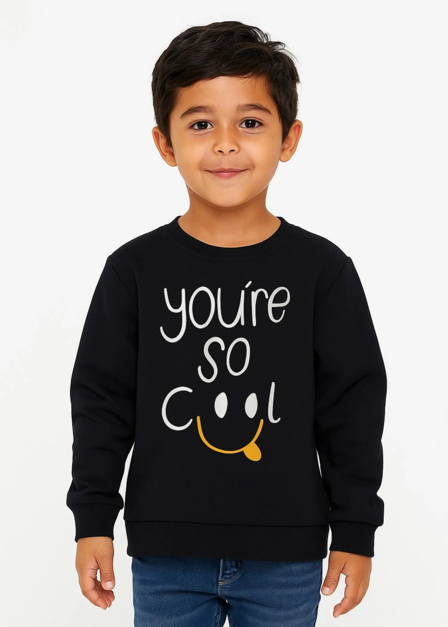 fleece Sweatshirt in Dark grey