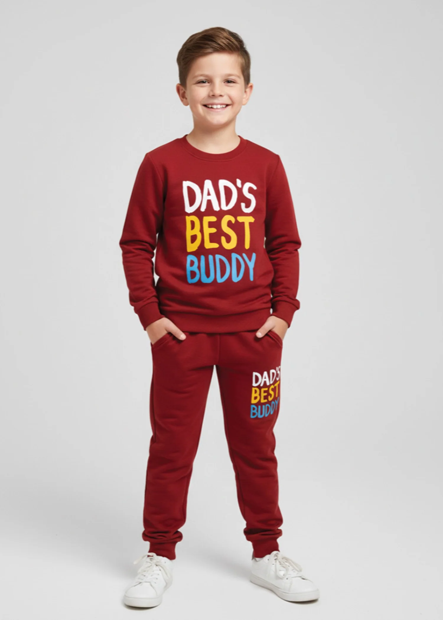 fleece Tracksuit in Red